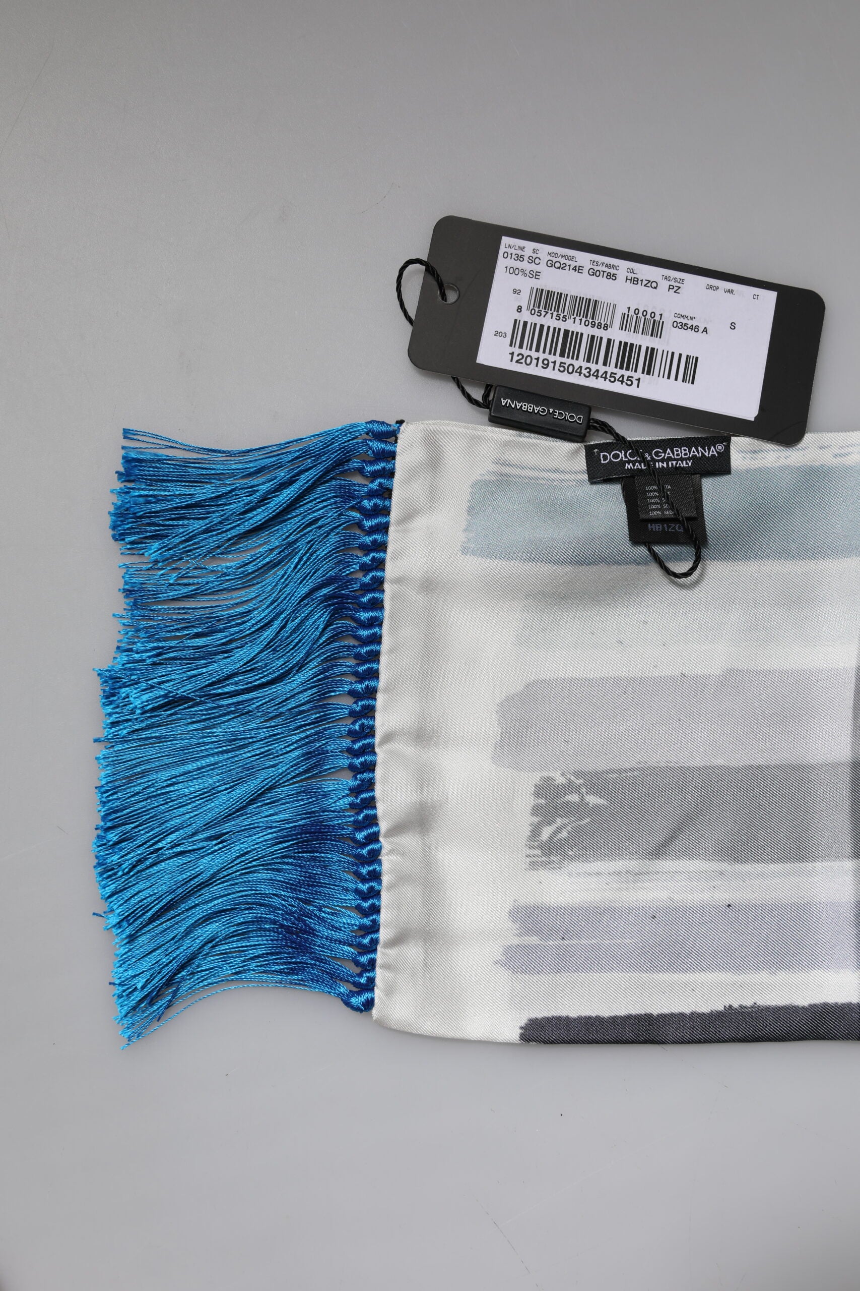 Dolce & Gabbana Multicolor Stripes Silk Fringes Neck Foulard Scarf Dolce & Gabbana