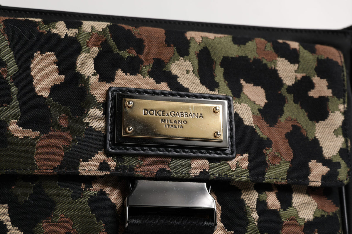 Dolce & Gabbana Multicolor Leopard Jacquard Crossbody Bag