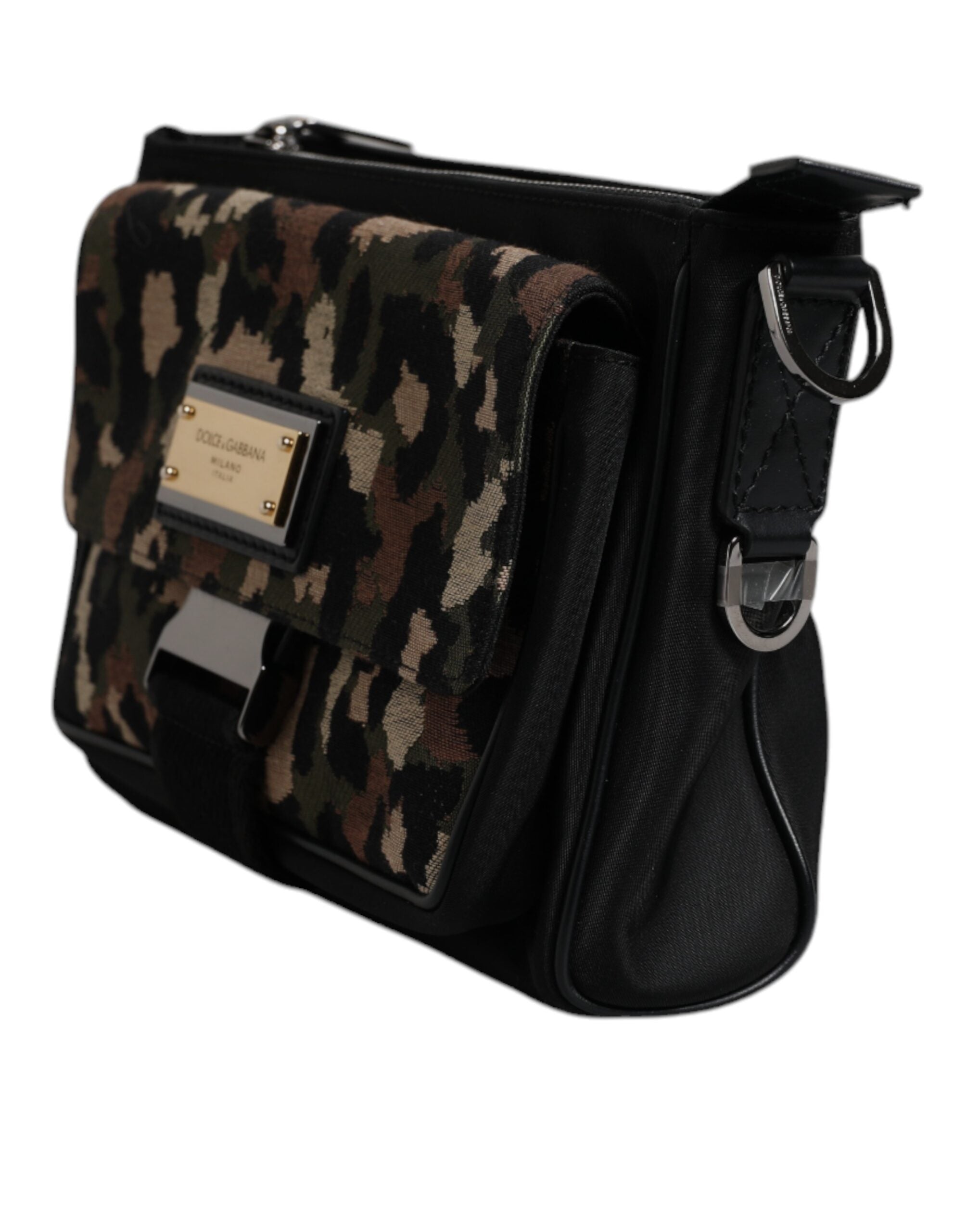 Dolce & Gabbana Multicolor Leopard Jacquard Crossbody Bag Dolce & Gabbana