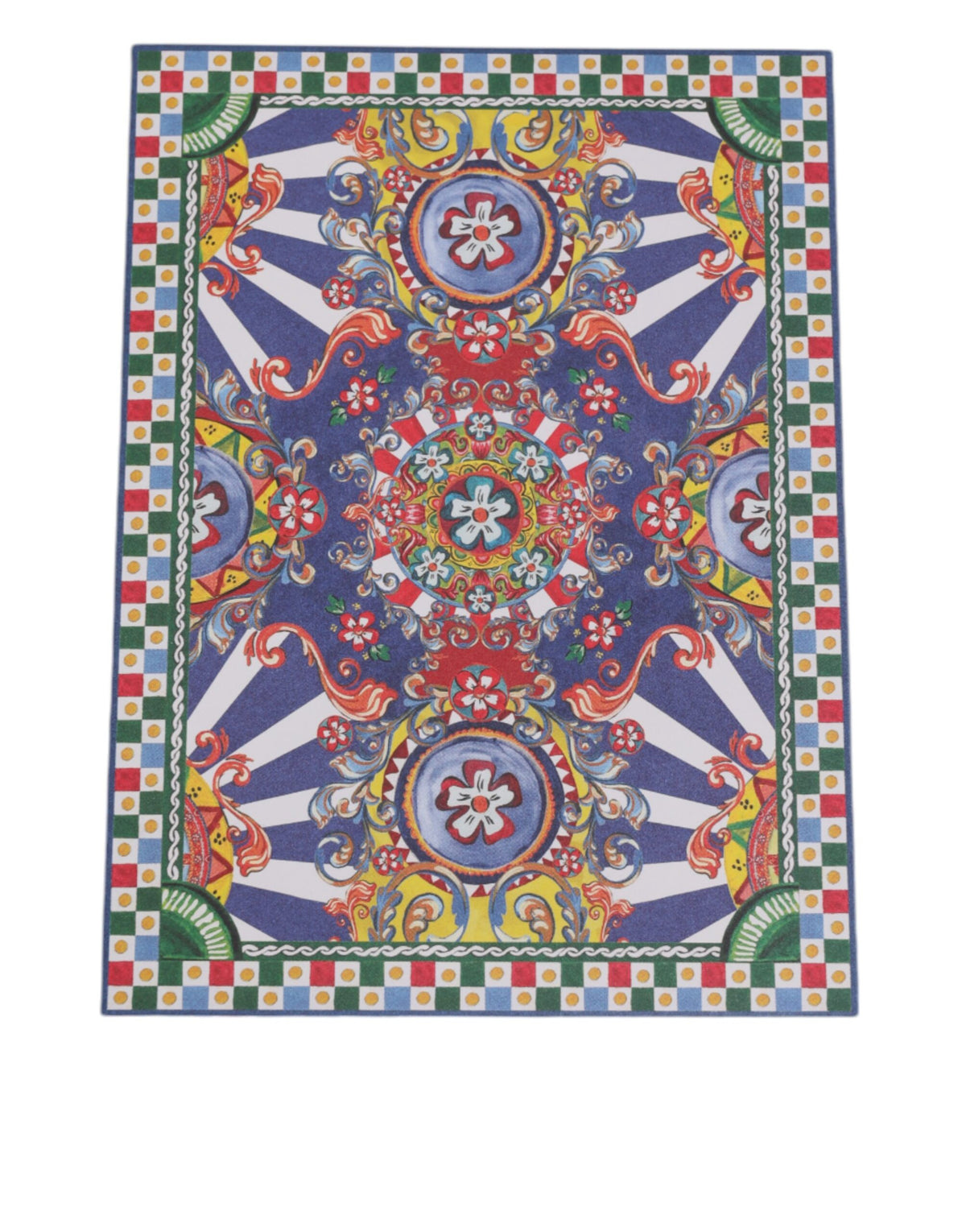 Dolce & Gabbana Multicolor Carretto Siciliano Envelope Post Card Holder