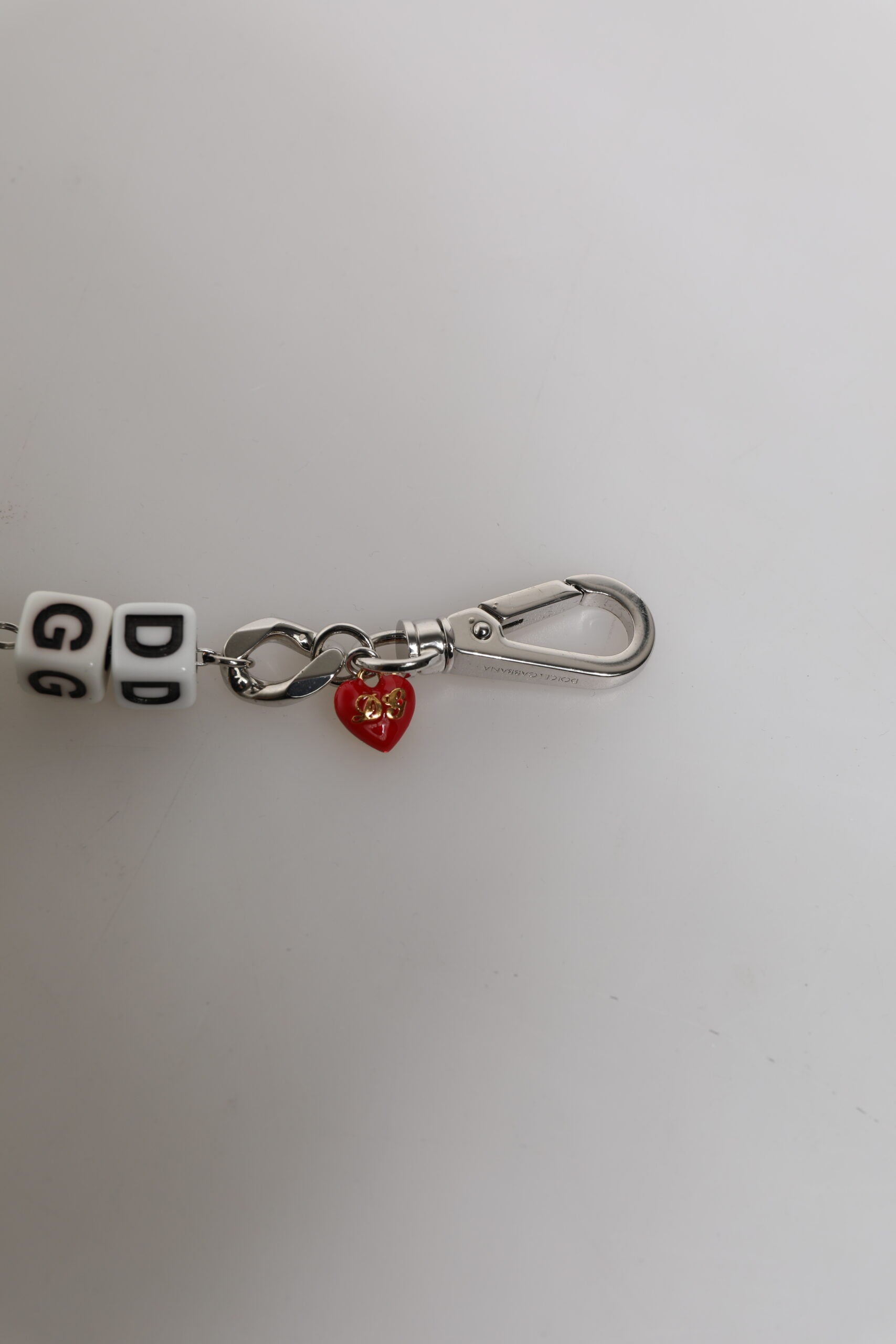 Dolce & Gabbana Silver Tone Brass Bead Dice Logo Embellish Charm Bracelet Dolce & Gabbana