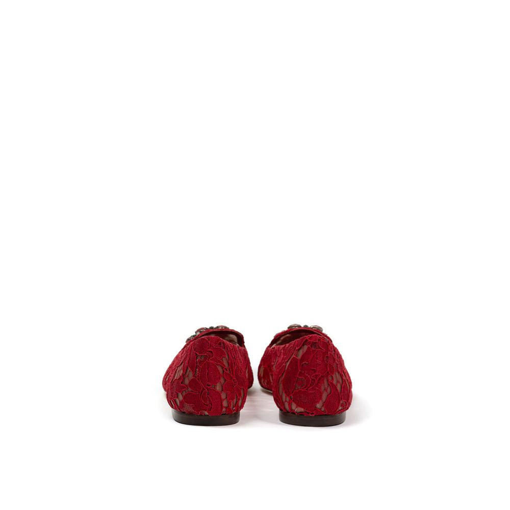 Dolce & Gabbana Red Viscose Ballet Flats Dolce & Gabbana