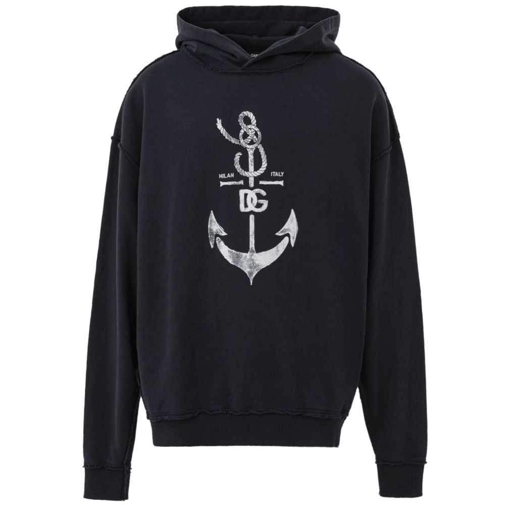 Dolce & Gabbana Blue Cotton Sweatshirt Dolce & Gabbana