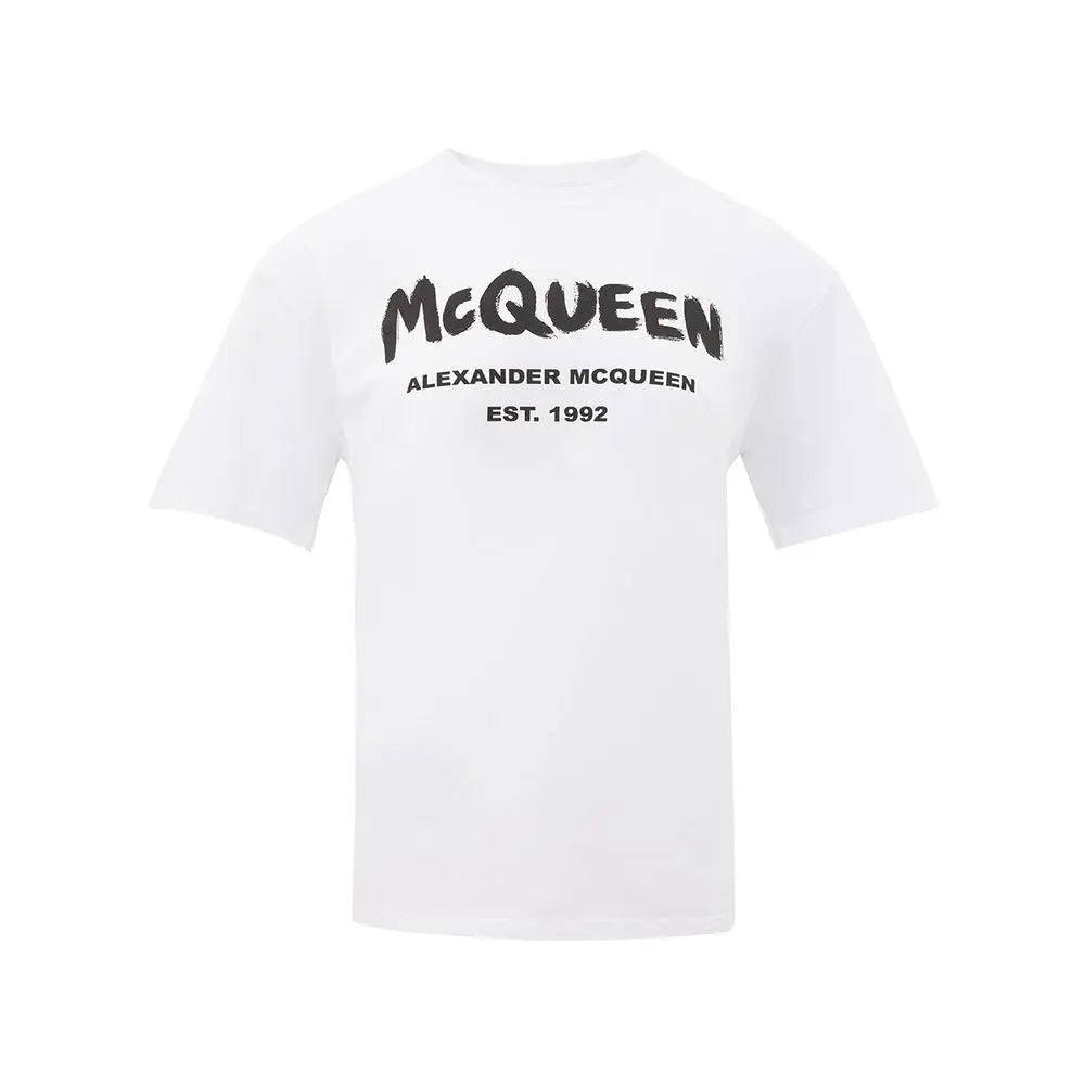 Alexander McQueen White Cotton T-Shirt Alexander McQueen