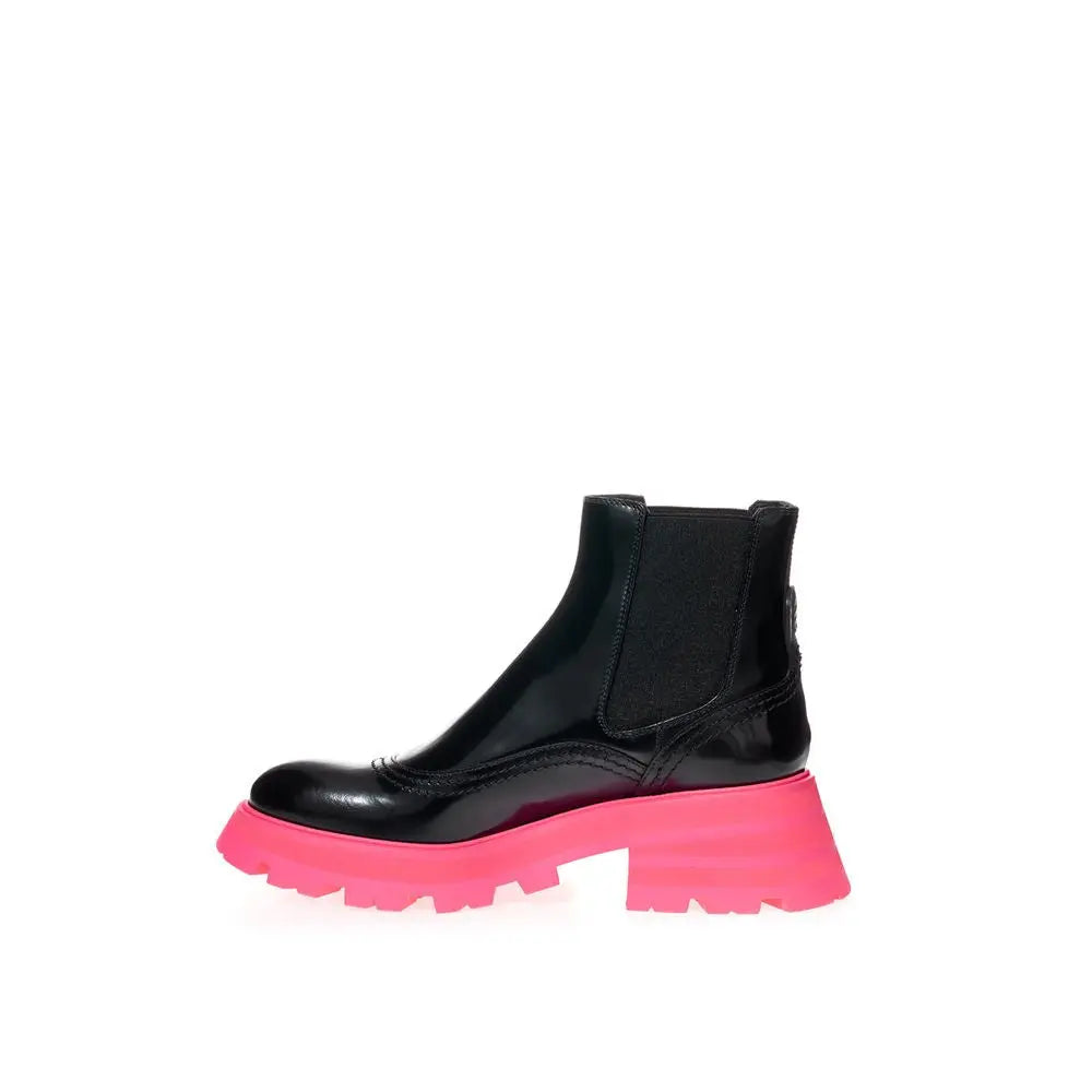 Alexander McQueen Black Leather Chelsea Boots Alexander McQueen