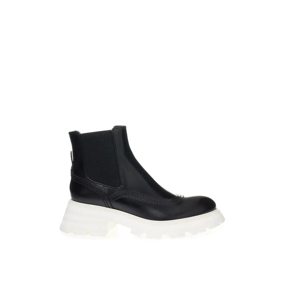 Alexander McQueen Black Leather Chelsea Boots Alexander McQueen