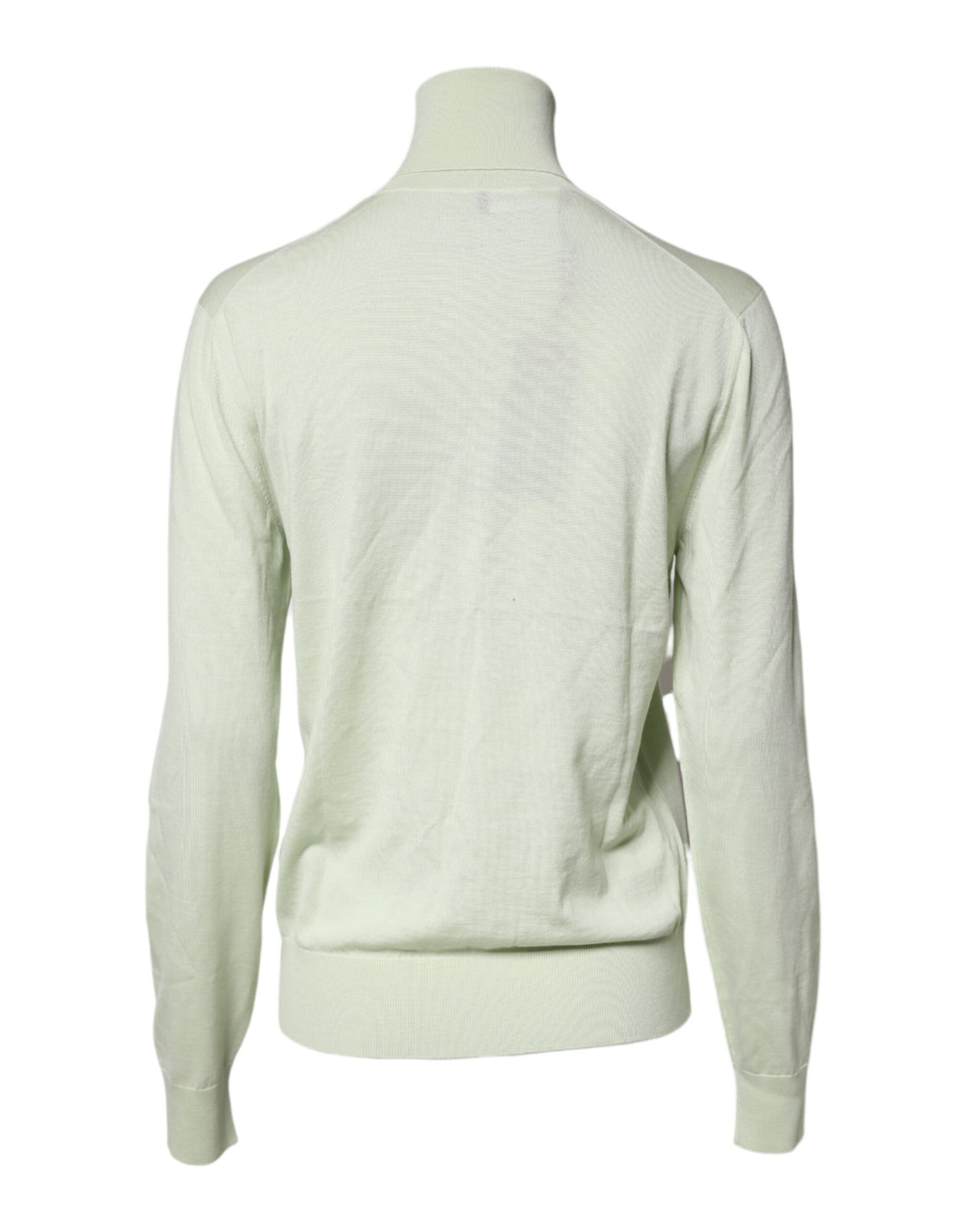 Dolce & Gabbana Light Green Wool Turtleneck Pullover Sweater