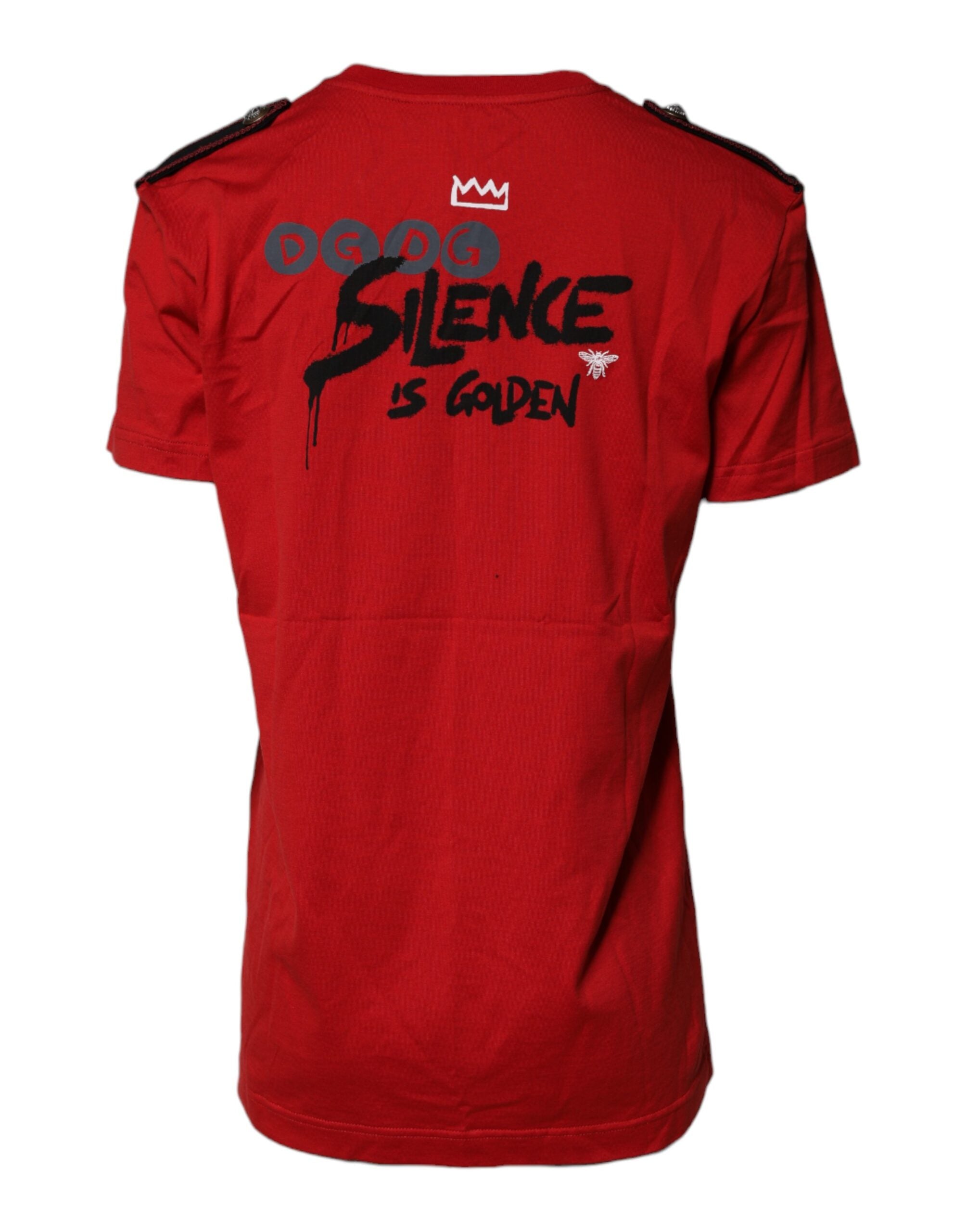 Dolce & Gabbana Red Cotton Round Neck Short Sleeves T-shirt Dolce & Gabbana