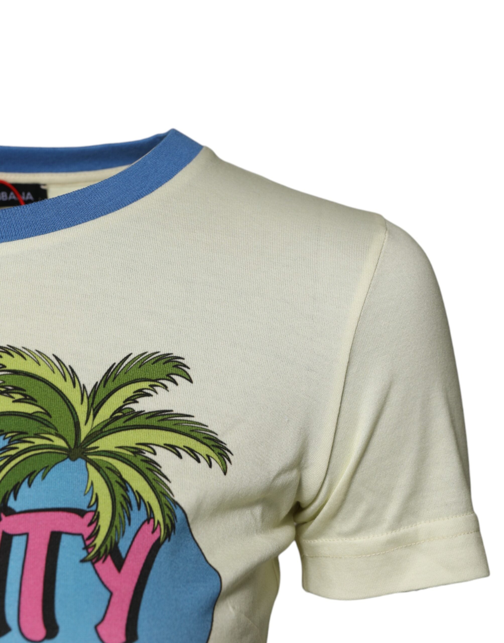 Dolce & Gabbana Light Yellow Cotton Short Sleeve T-shirt Dolce & Gabbana