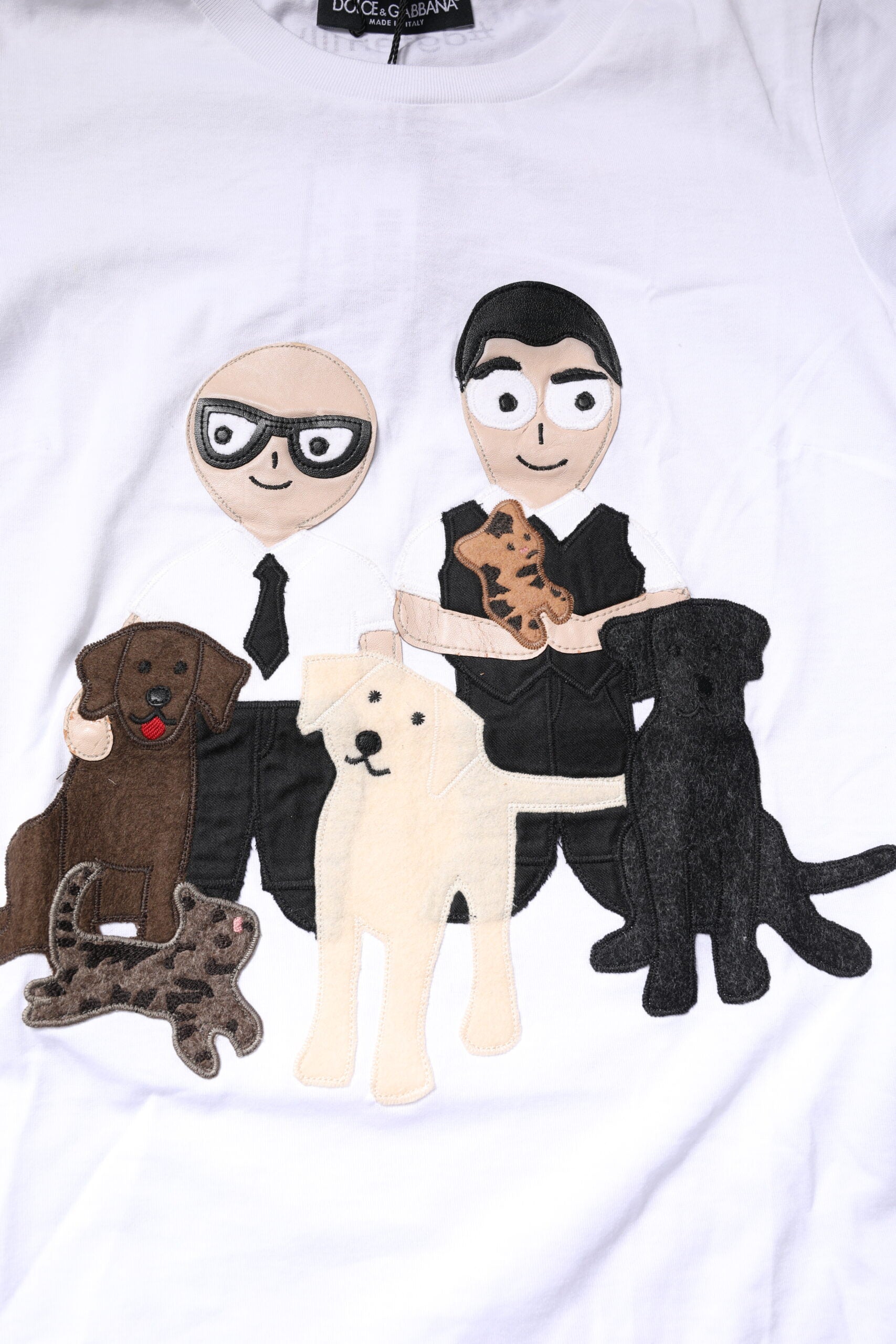 Dolce & Gabbana White Cotton #DGFAMILY Embroidery T-shirt Dolce & Gabbana