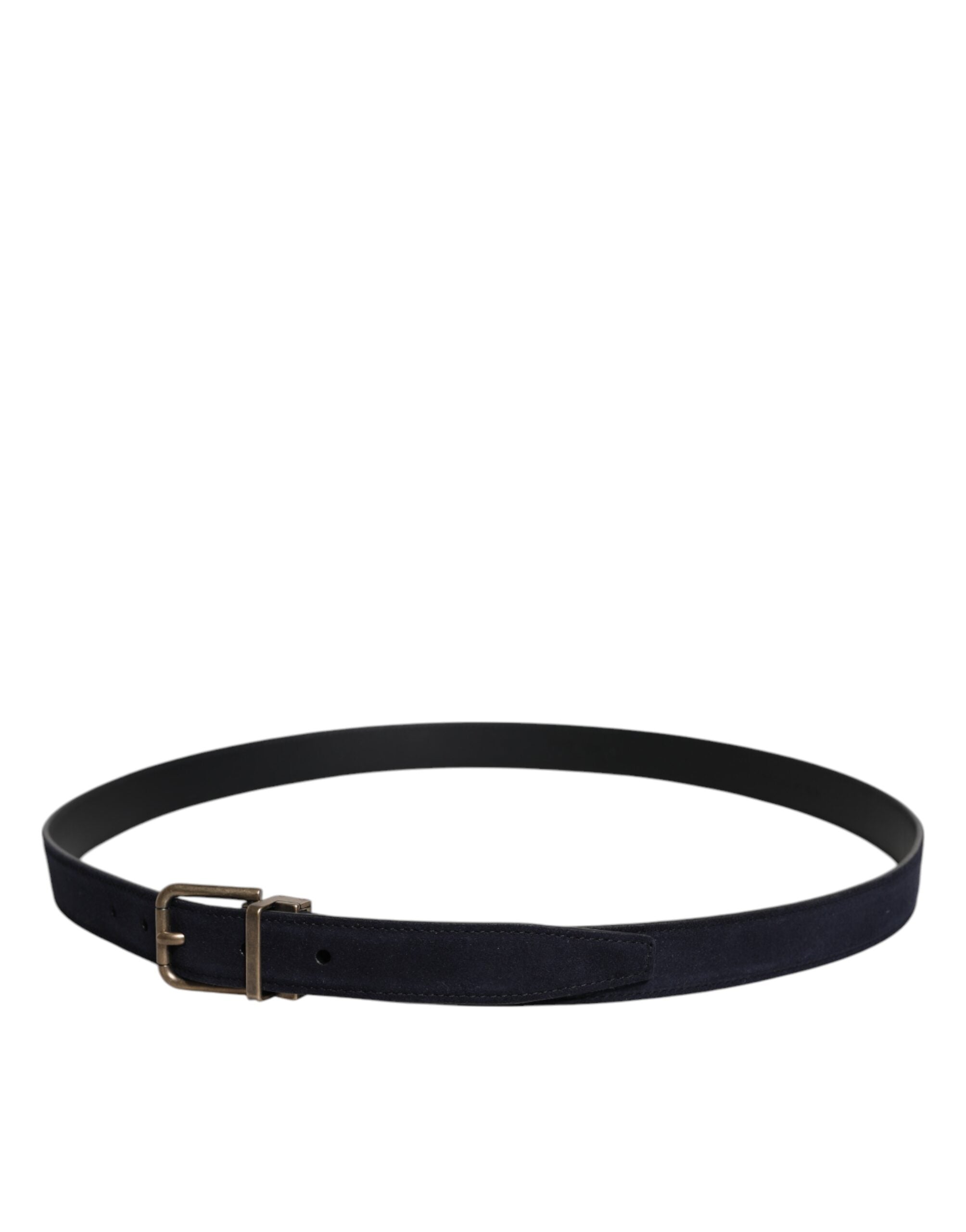 Dolce & Gabbana Black Goat Leather Metal Buckle Classic Belt Dolce & Gabbana