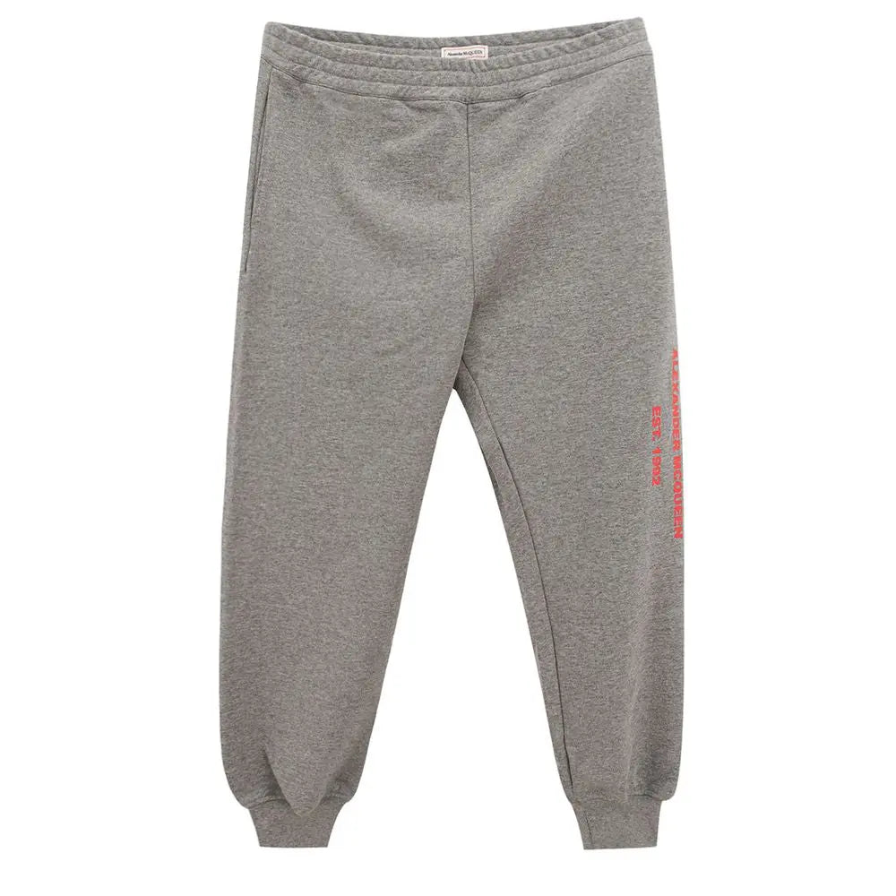 Alexander McQueen Gray Cotton Athletic Pants Alexander McQueen