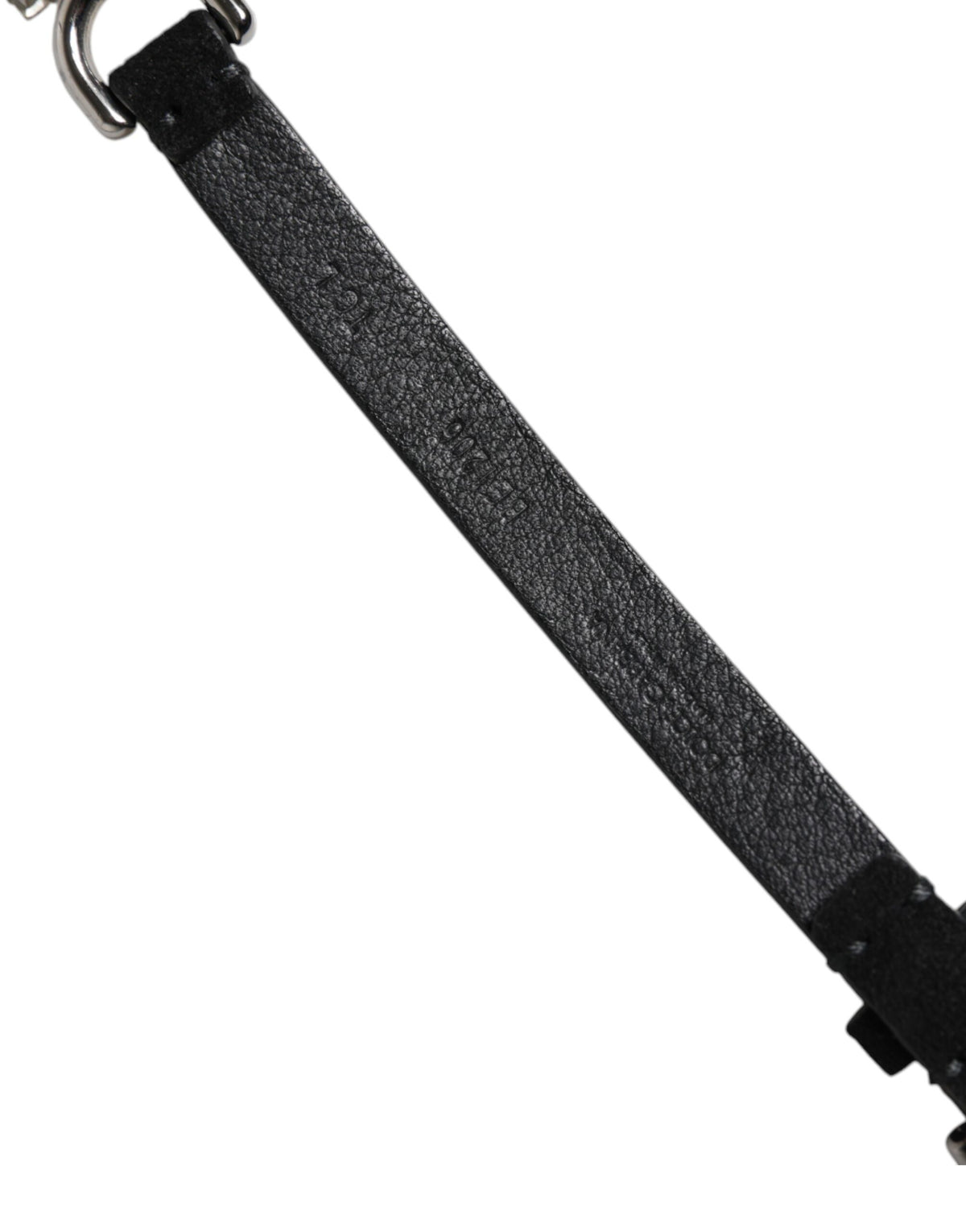 Dolce & Gabbana Black Leather Daisy Crystal Embellish Waist Belt