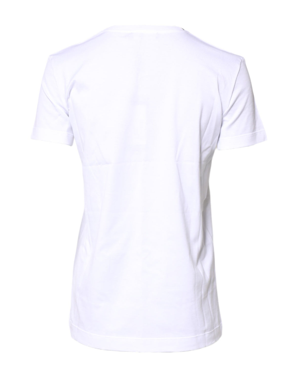Dolce & Gabbana White Cotton Crew Neck Short Sleeves T-shirt