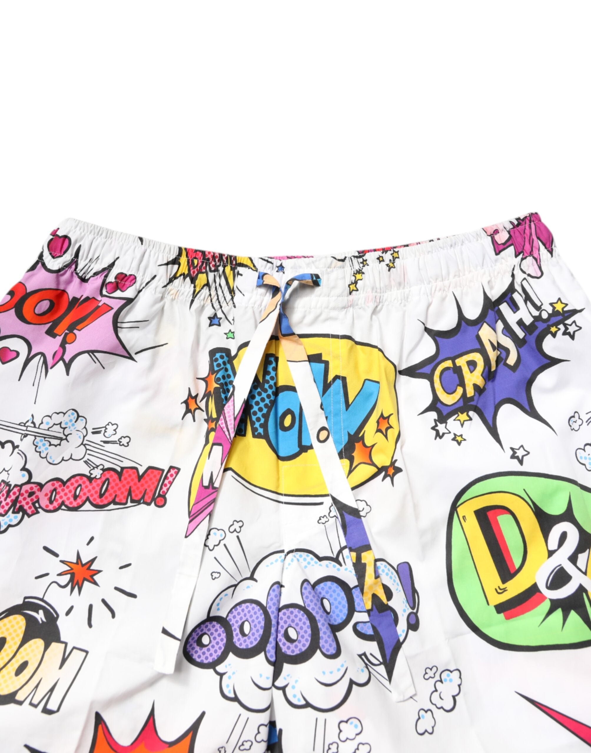 Dolce & Gabbana White Cartoon Print Cotton Men Pajama Set Sleepwear Dolce & Gabbana