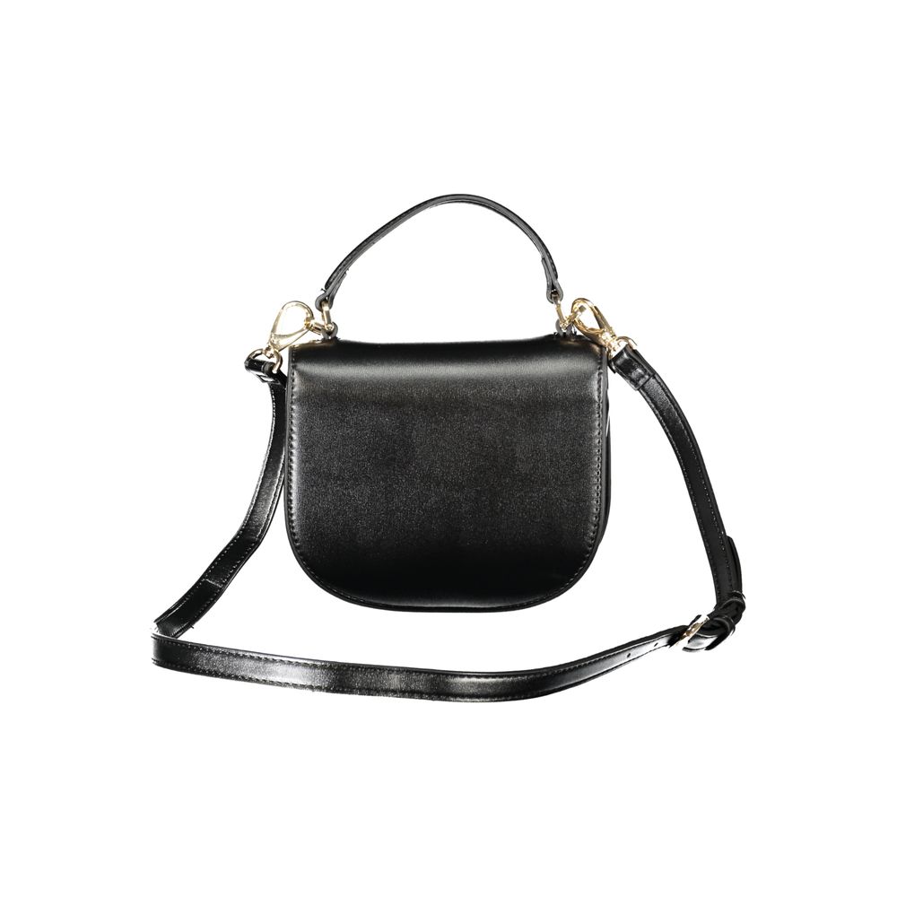 Mario Valentino Nero Polyurethane Women's Bag with Handle and Shoulder Strap Mario Valentino