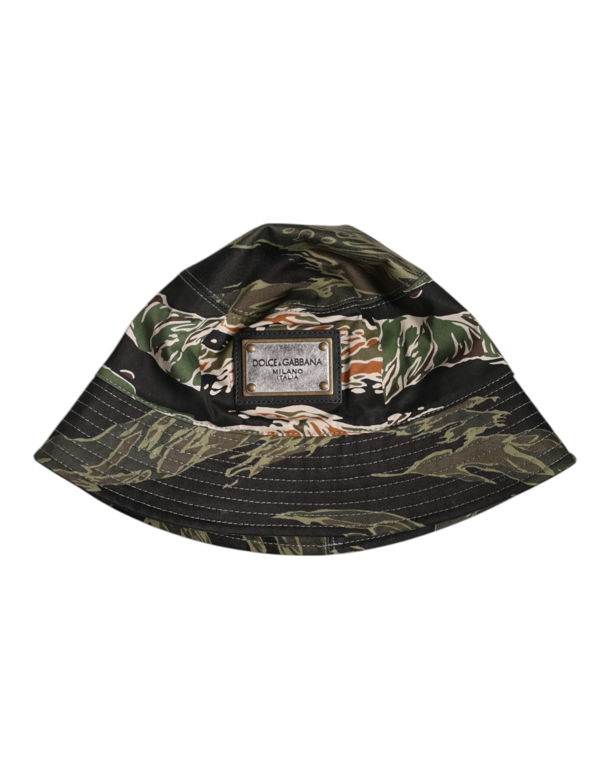 Dolce & Gabbana Multicolor DG Plaque Wide Brim Bucket Hat Dolce & Gabbana
