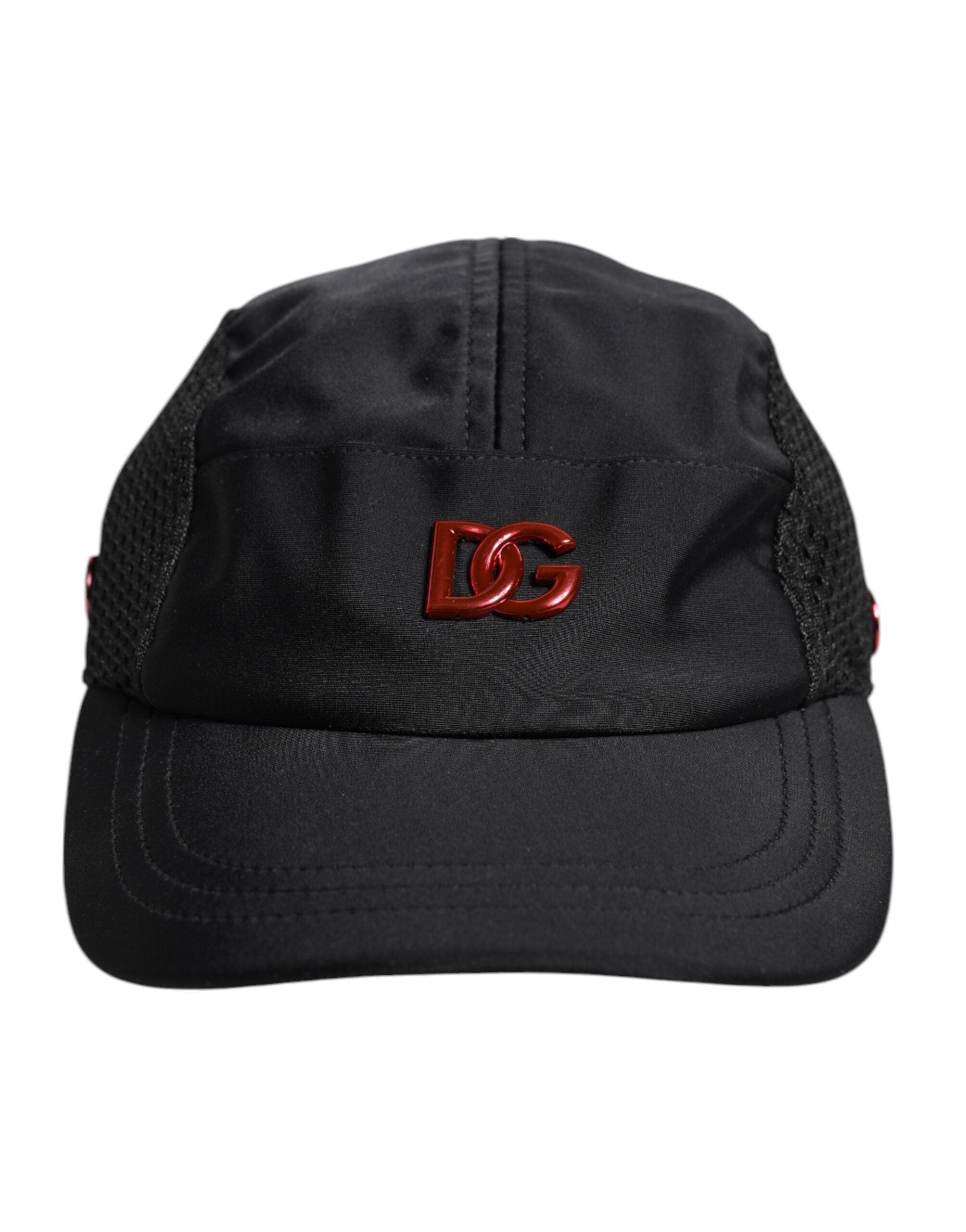 Dolce & Gabbana Black Nylon DG Logo 6 Panels Baseball Cap Dolce & Gabbana