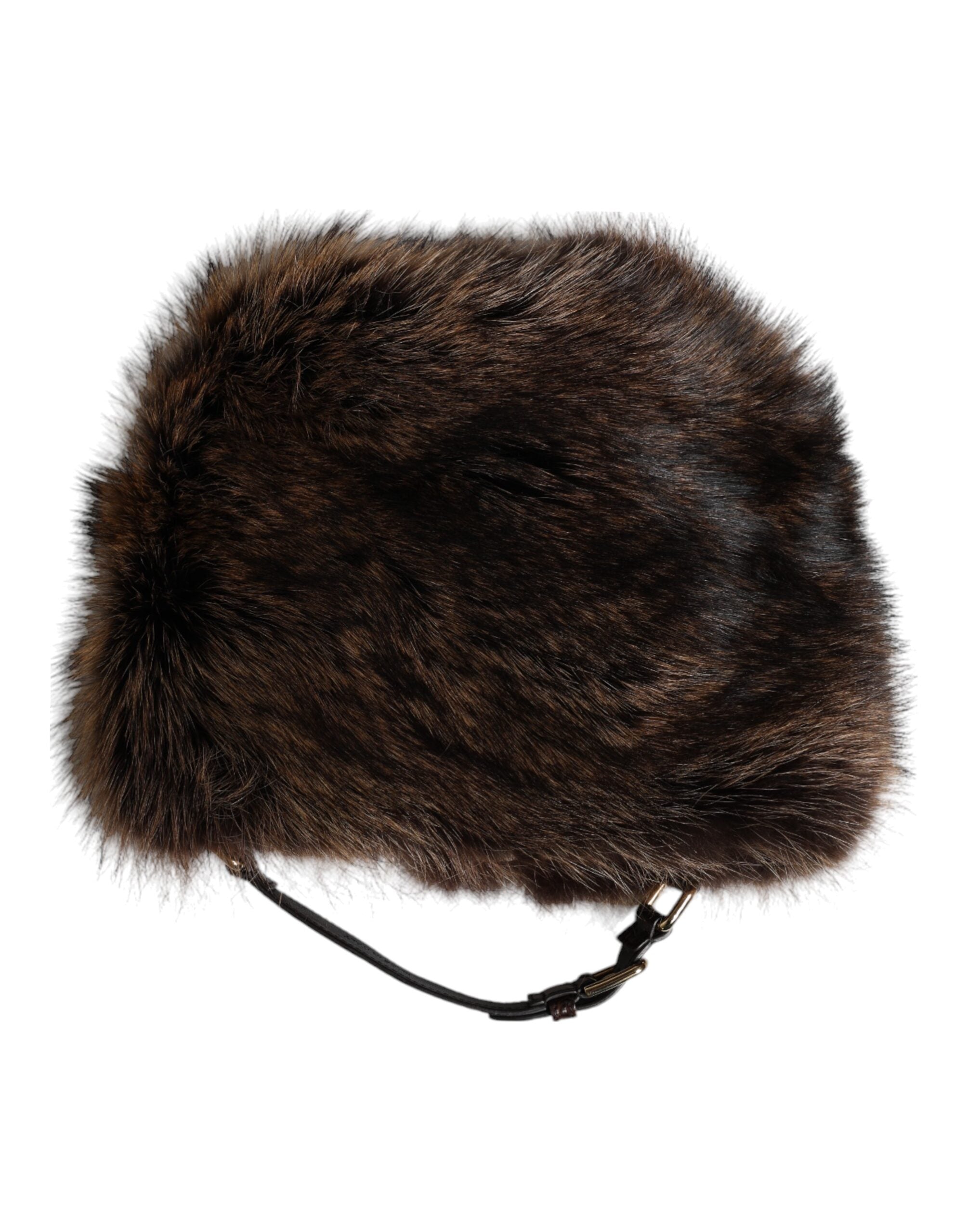 Dolce & Gabbana Brown Fur Women Bucket Hat Dolce & Gabbana