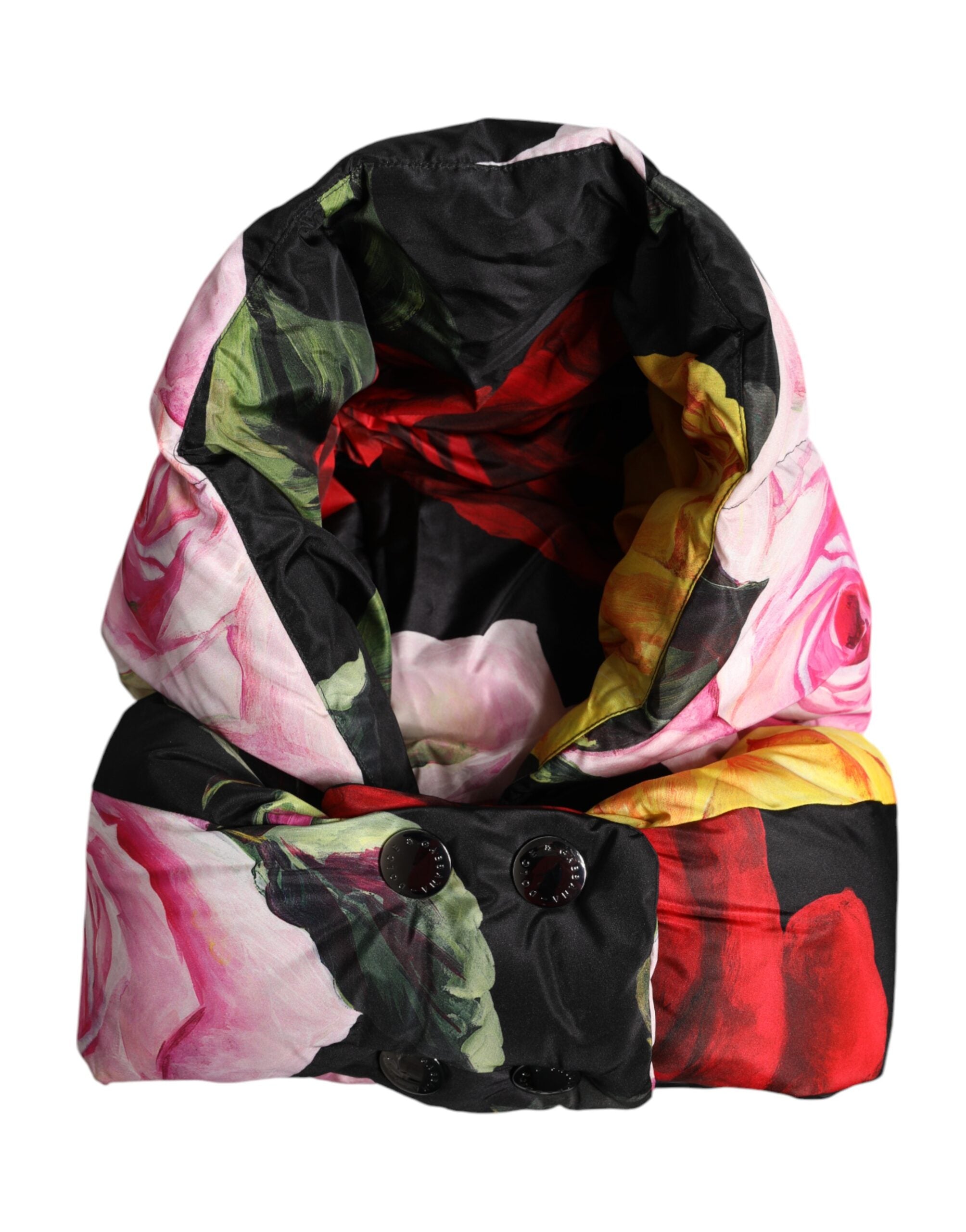 Dolce & Gabbana Black Floral Print Whole Head Wrap Hat Dolce & Gabbana