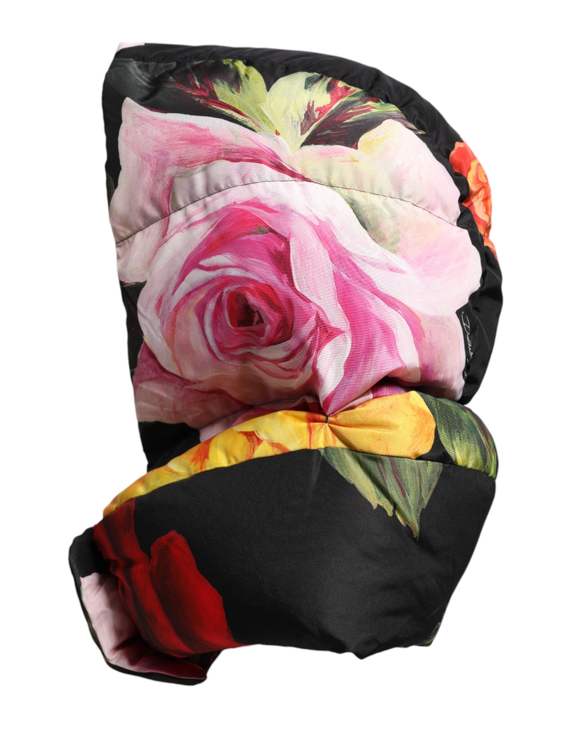 Dolce & Gabbana Black Floral Print Whole Head Wrap Hat Dolce & Gabbana