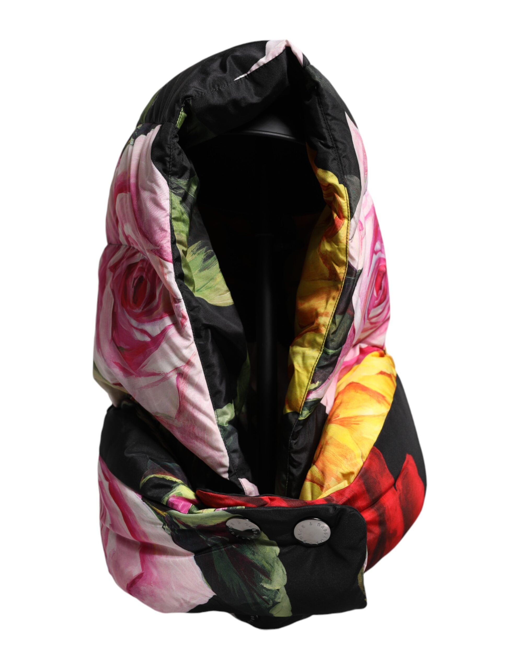 Dolce & Gabbana Black Floral Print Whole Head Wrap Hat Dolce & Gabbana