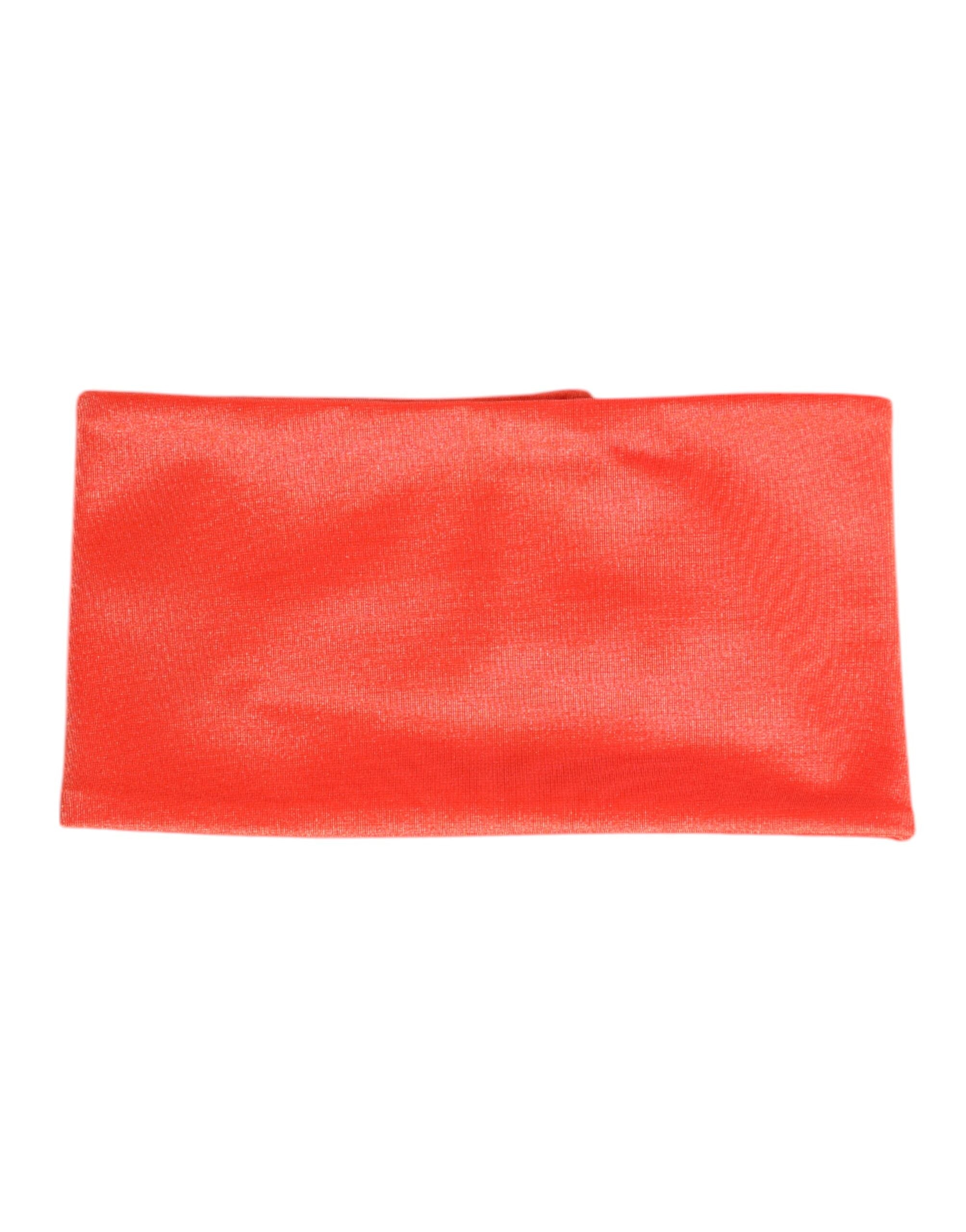 Dolce & Gabbana Orange Nylon Stretch Women Neck Warmer Scarf Dolce & Gabbana