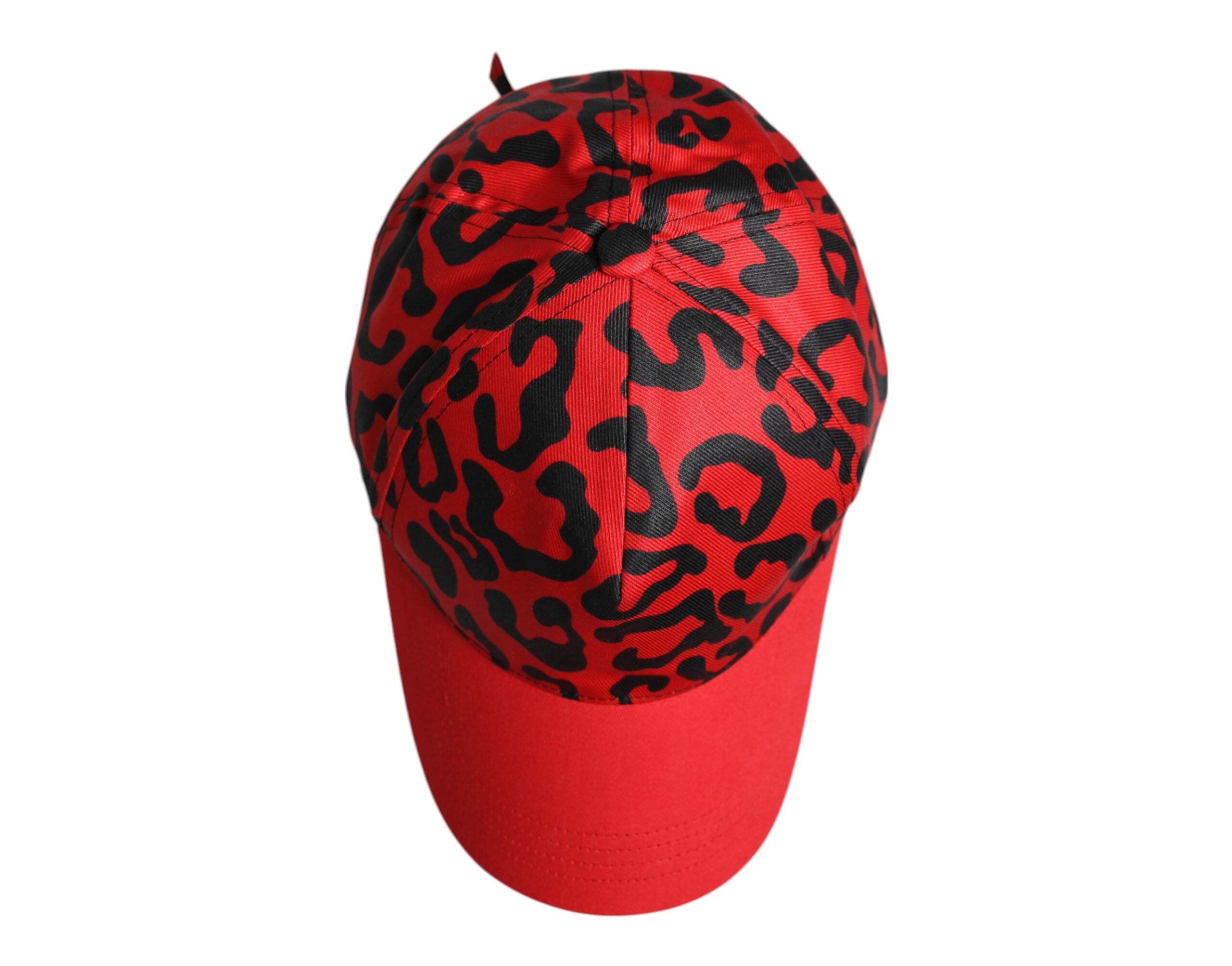 Dolce & Gabbana Red Cotton 6 Panels Women Baseball Cap Dolce & Gabbana