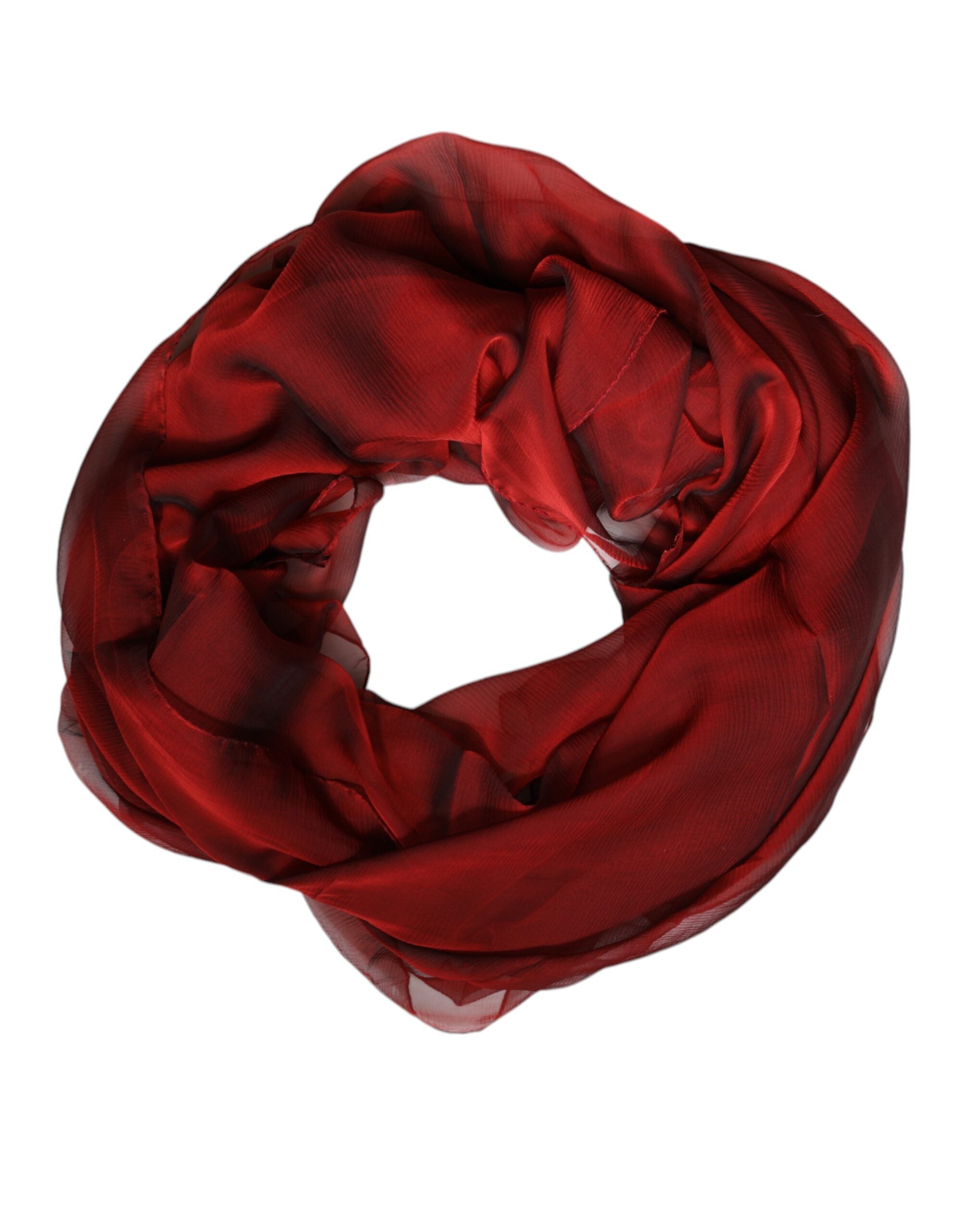 Dolce & Gabbana Red Silk Rectangle Women Wrap Shawl Scarf Dolce & Gabbana