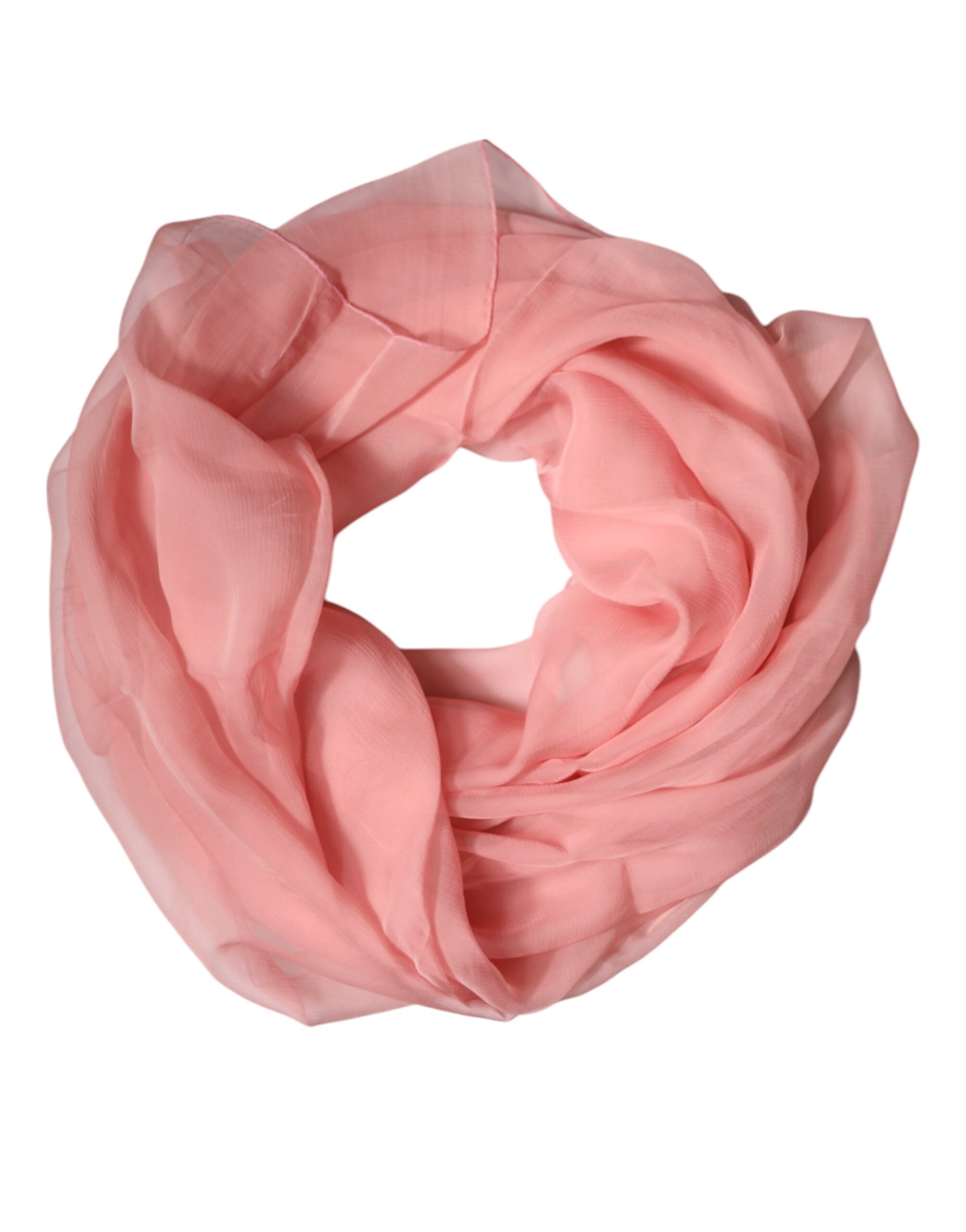 Dolce & Gabbana Pink Silk Rectangle Women Wrap Shawl Scarf Dolce & Gabbana