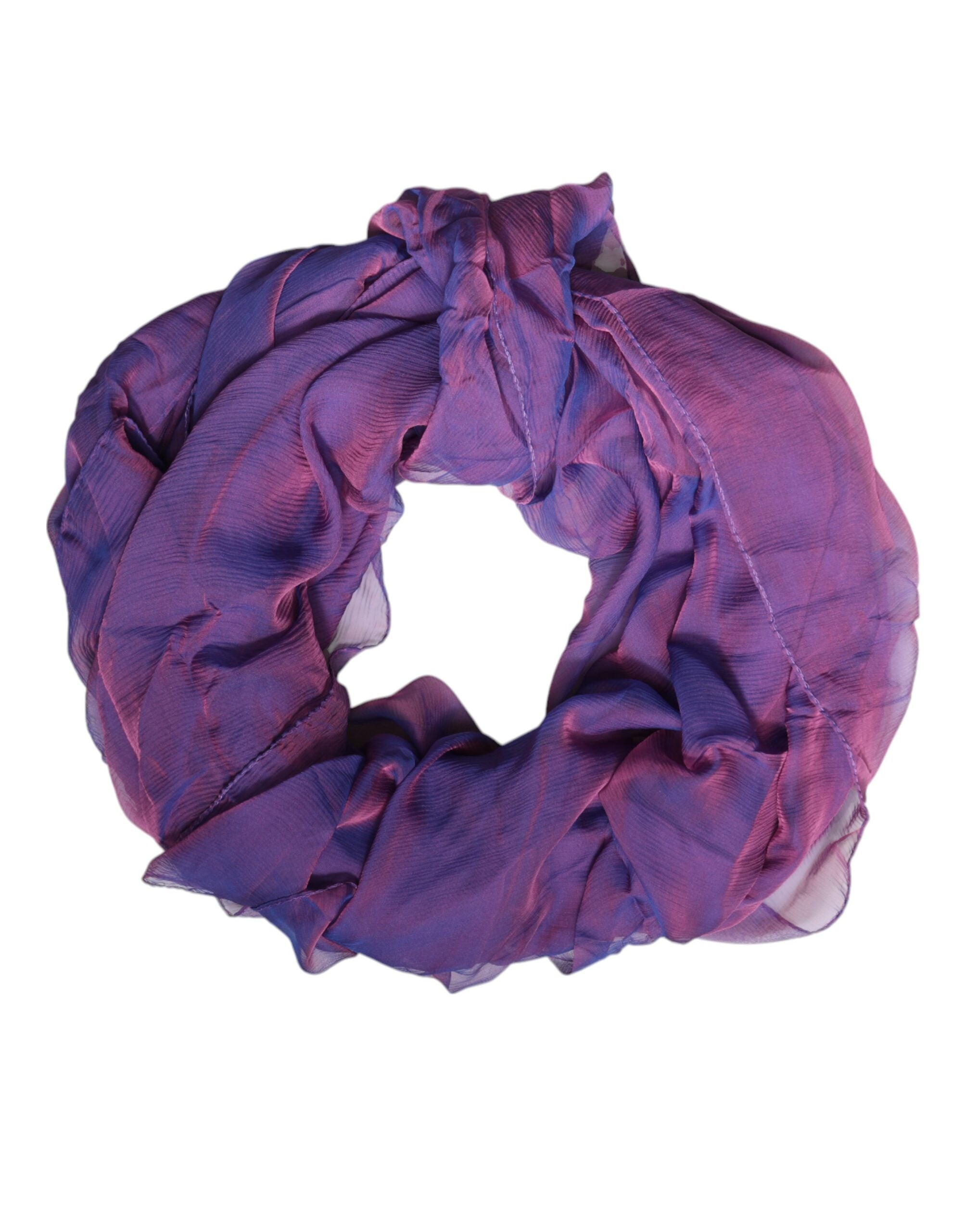 Dolce & Gabbana Purple Silk Rectangle Wrap Shawl Scarf Dolce & Gabbana