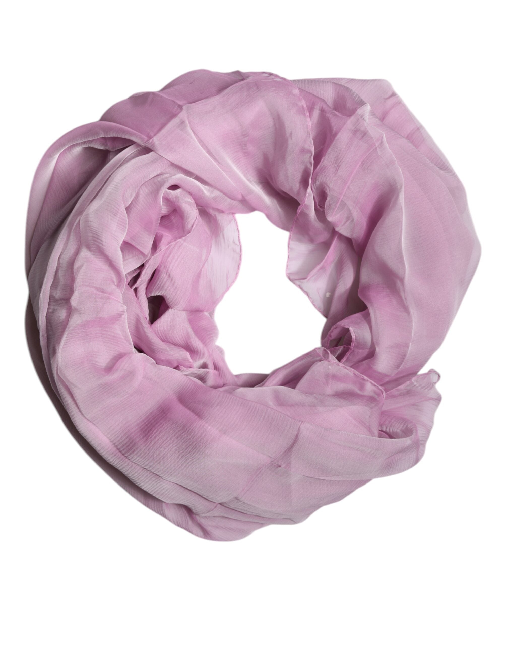 Dolce & Gabbana Pink Silk Rectangle Women Wrap Shawl Scarf Dolce & Gabbana