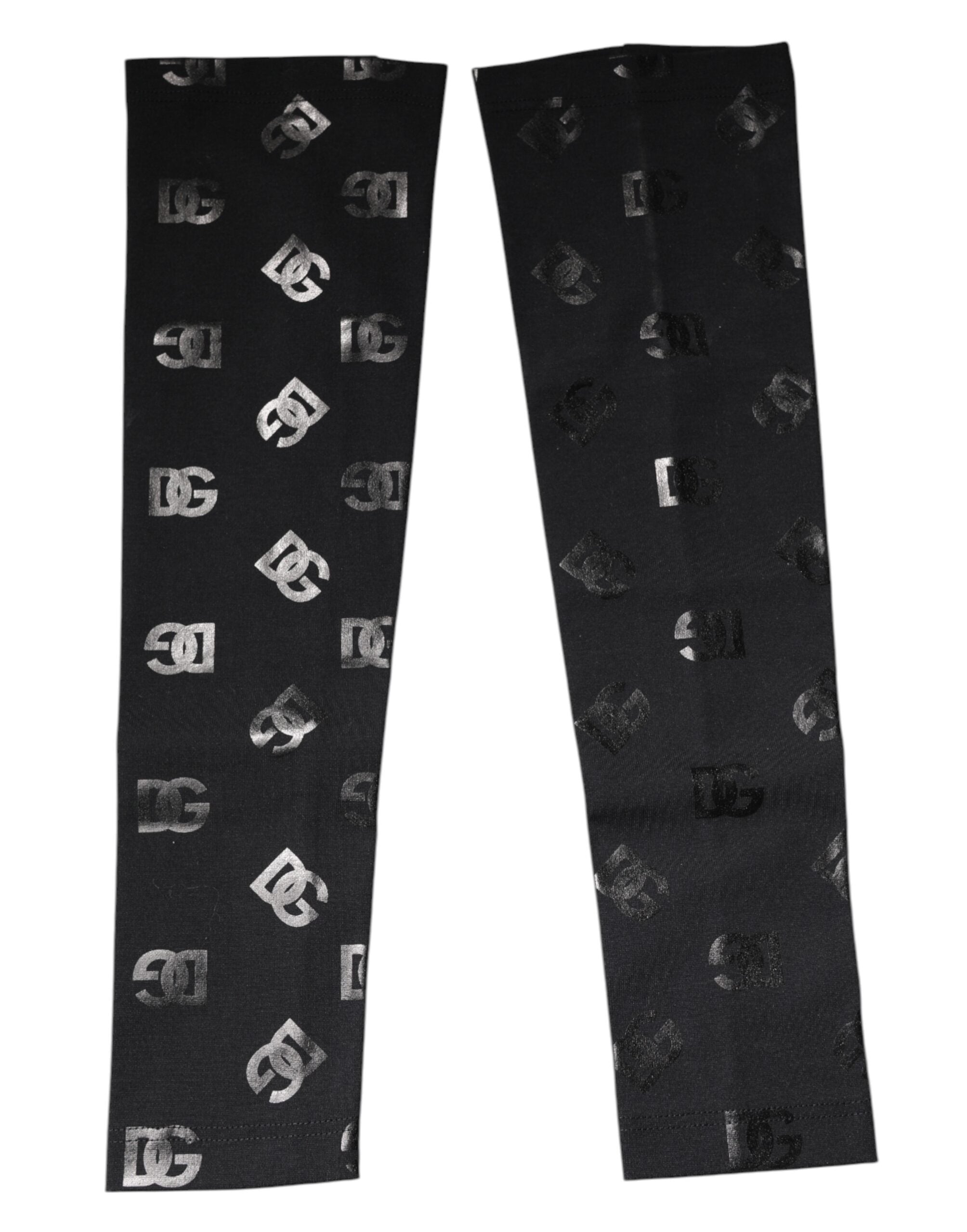 Dolce & Gabbana Black DG Logo Monogram Wool Stretch Arm Sleeves Dolce & Gabbana