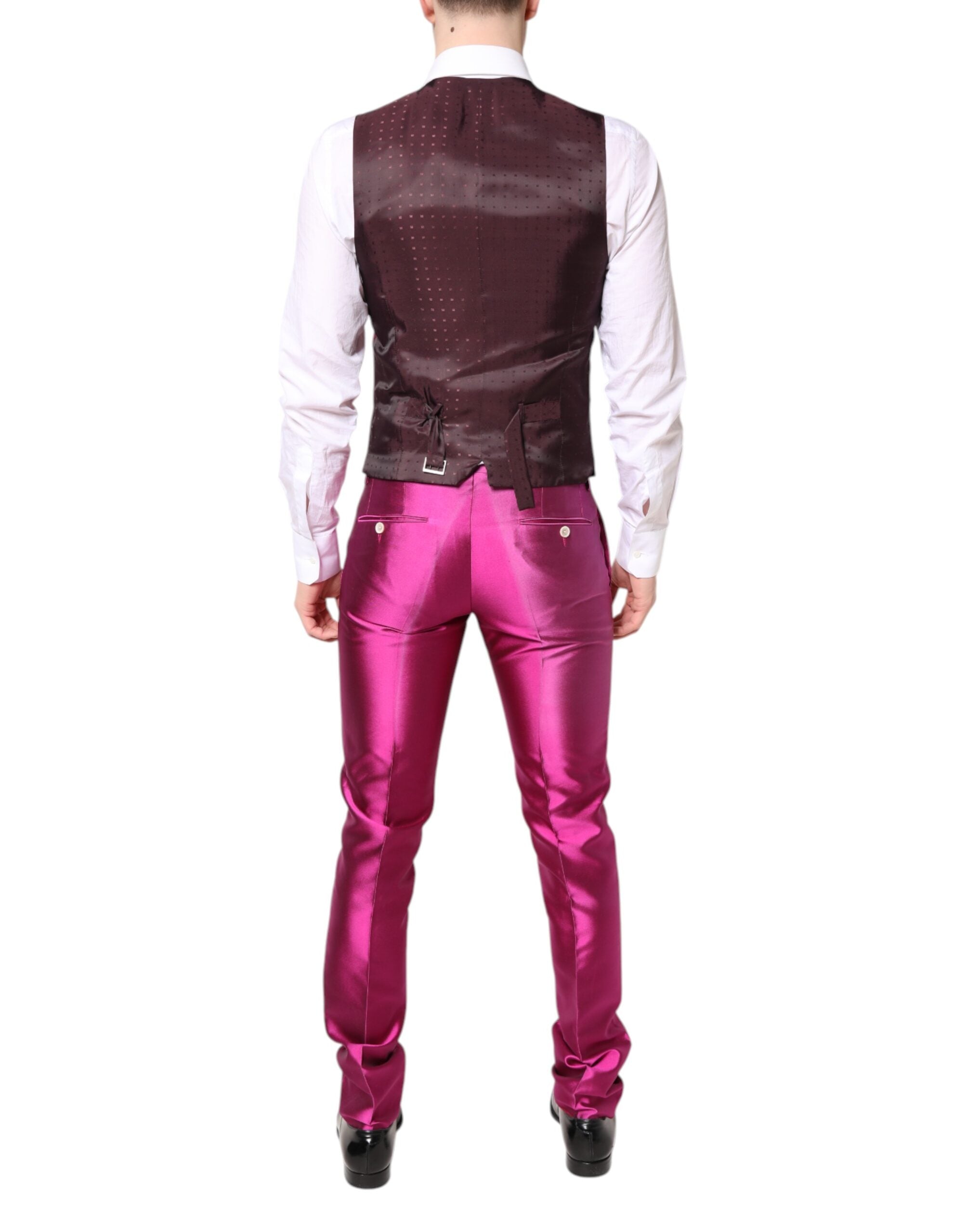 Dolce & Gabbana Pink SICILIA Double Breasted 3 Piece Suit Dolce & Gabbana