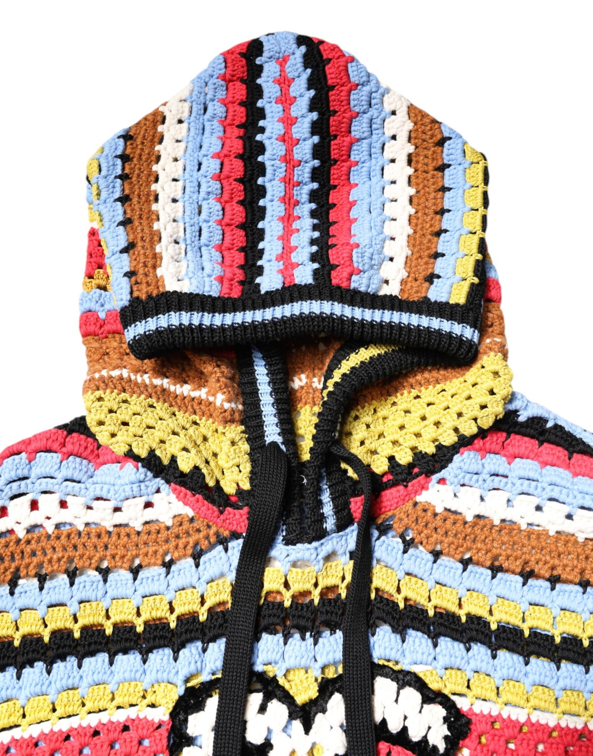 Dolce & Gabbana Multicolor Cotton Hooded Pullover Sweater