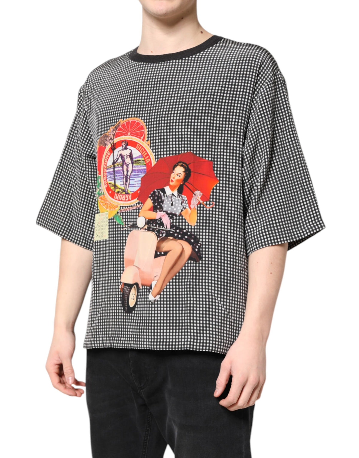 Dolce & Gabbana Black Graphic Print Short Sleeve T-shirt