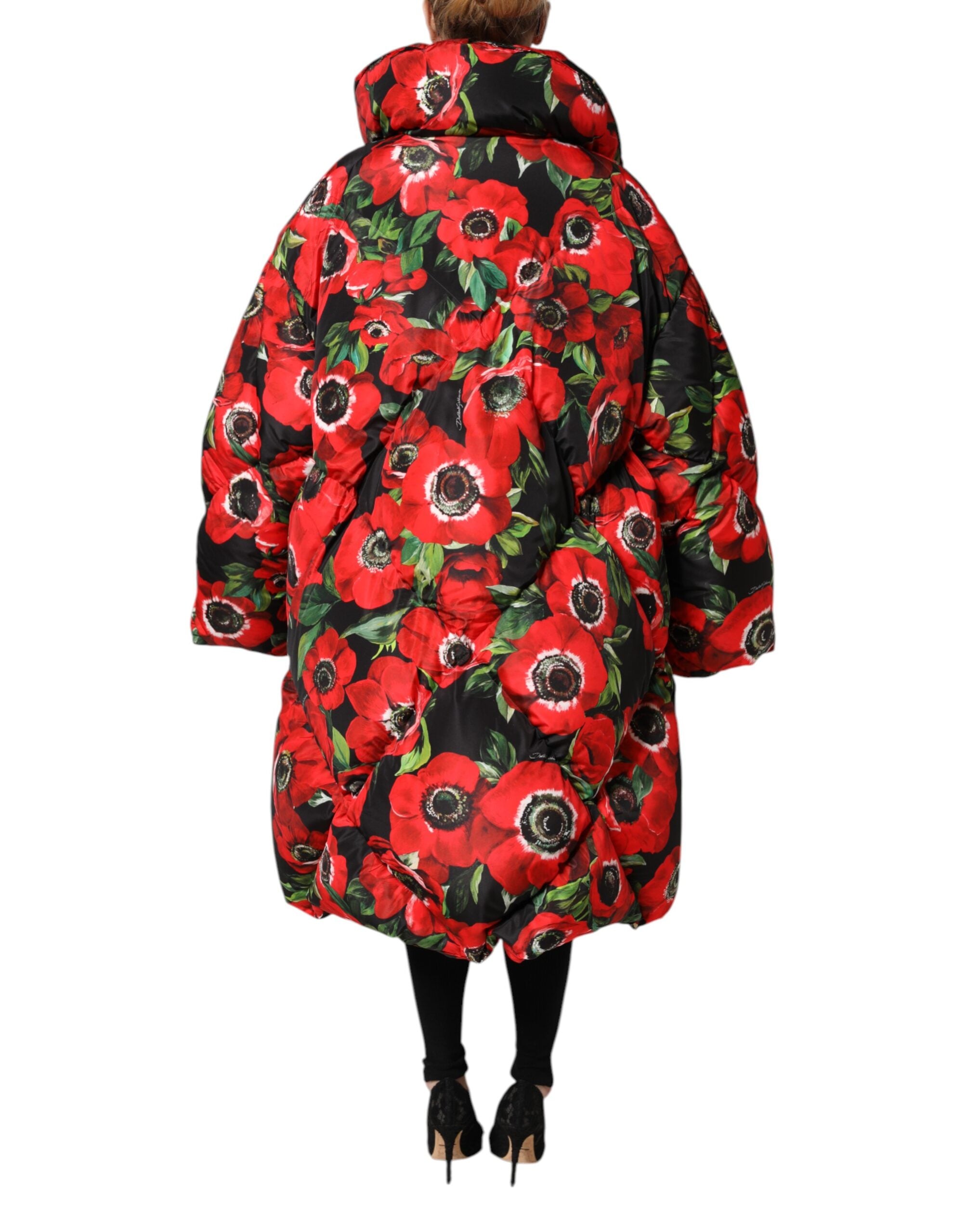 Dolce & Gabbana Multicolor Floral Full Zip Padded Jacket Dolce & Gabbana