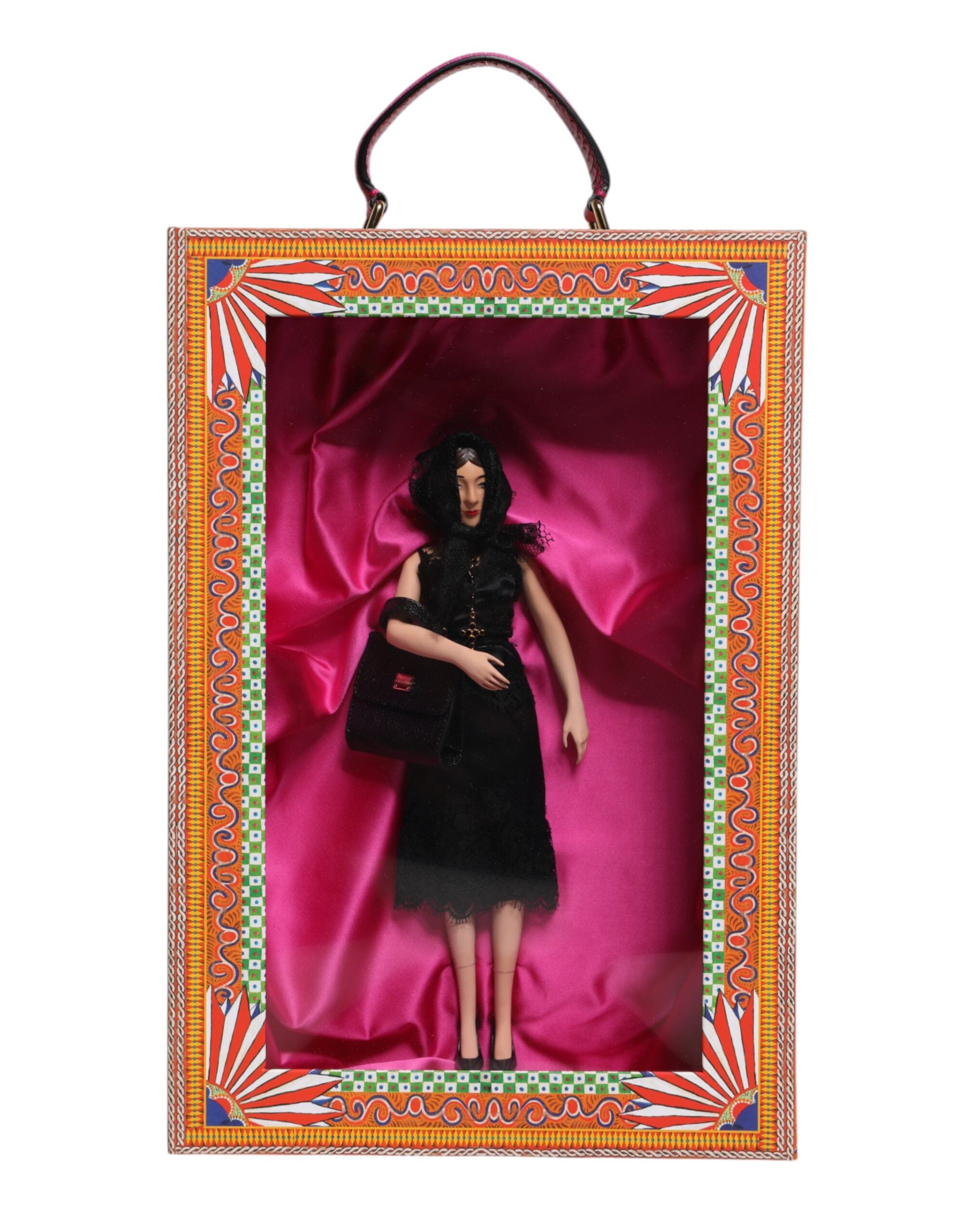 Dolce & Gabbana Black Dress Ceramic Porcelain Fashion Leather Sicily Dolls Dolce & Gabbana