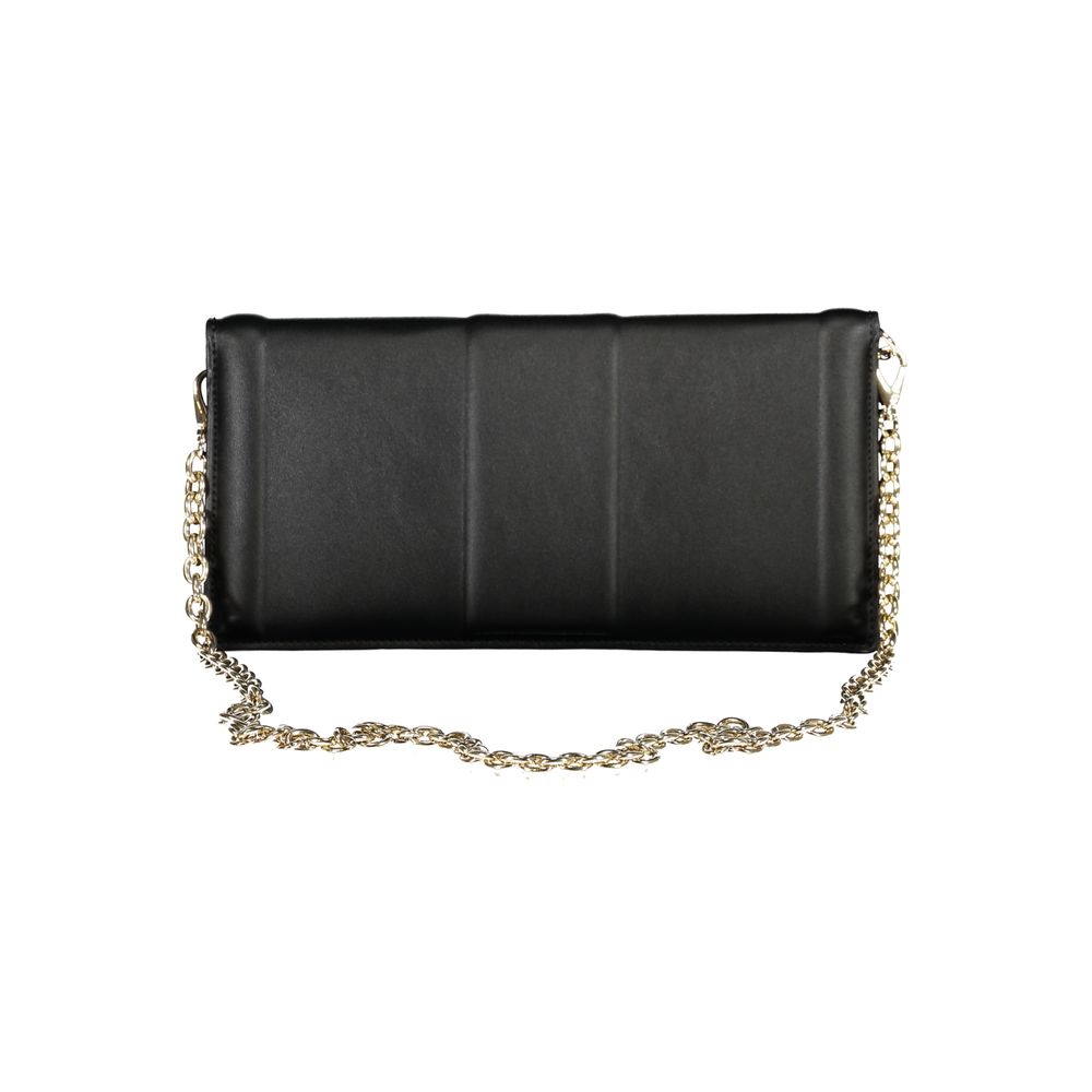 Mario Valentino Black Polyurethane Women Clutch Mario Valentino