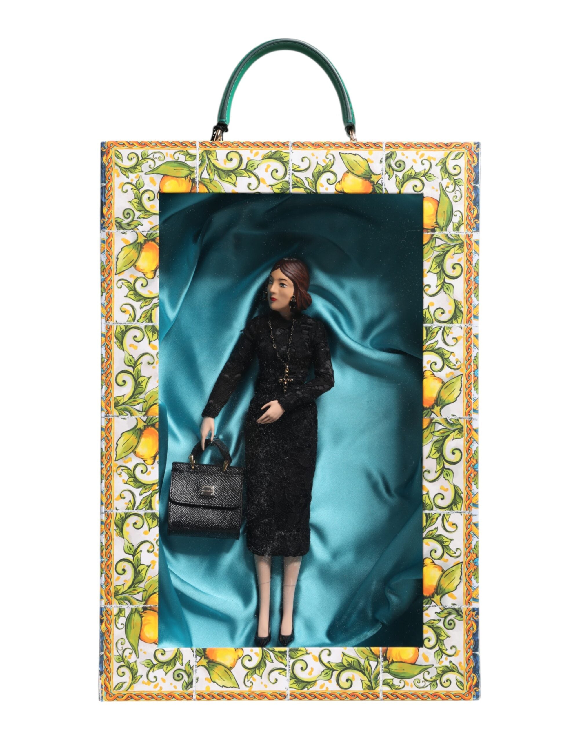 Dolce & Gabbana Black Dress MARIA Porcelain Fashion Show Leather Sicily Dolls Dolce & Gabbana