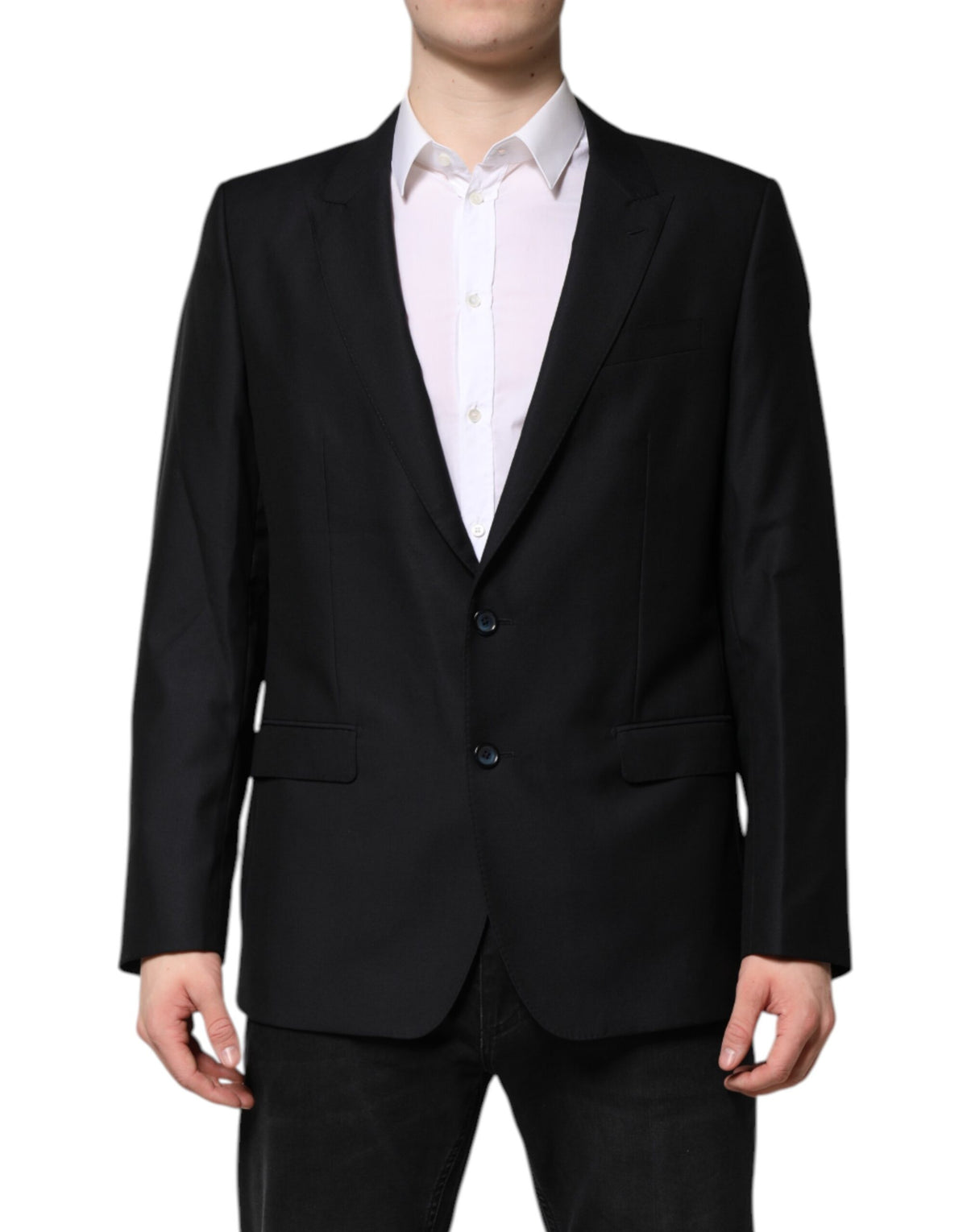 Dolce & Gabbana Dark Blue MARTINI Wool Blazer Coat Jacket