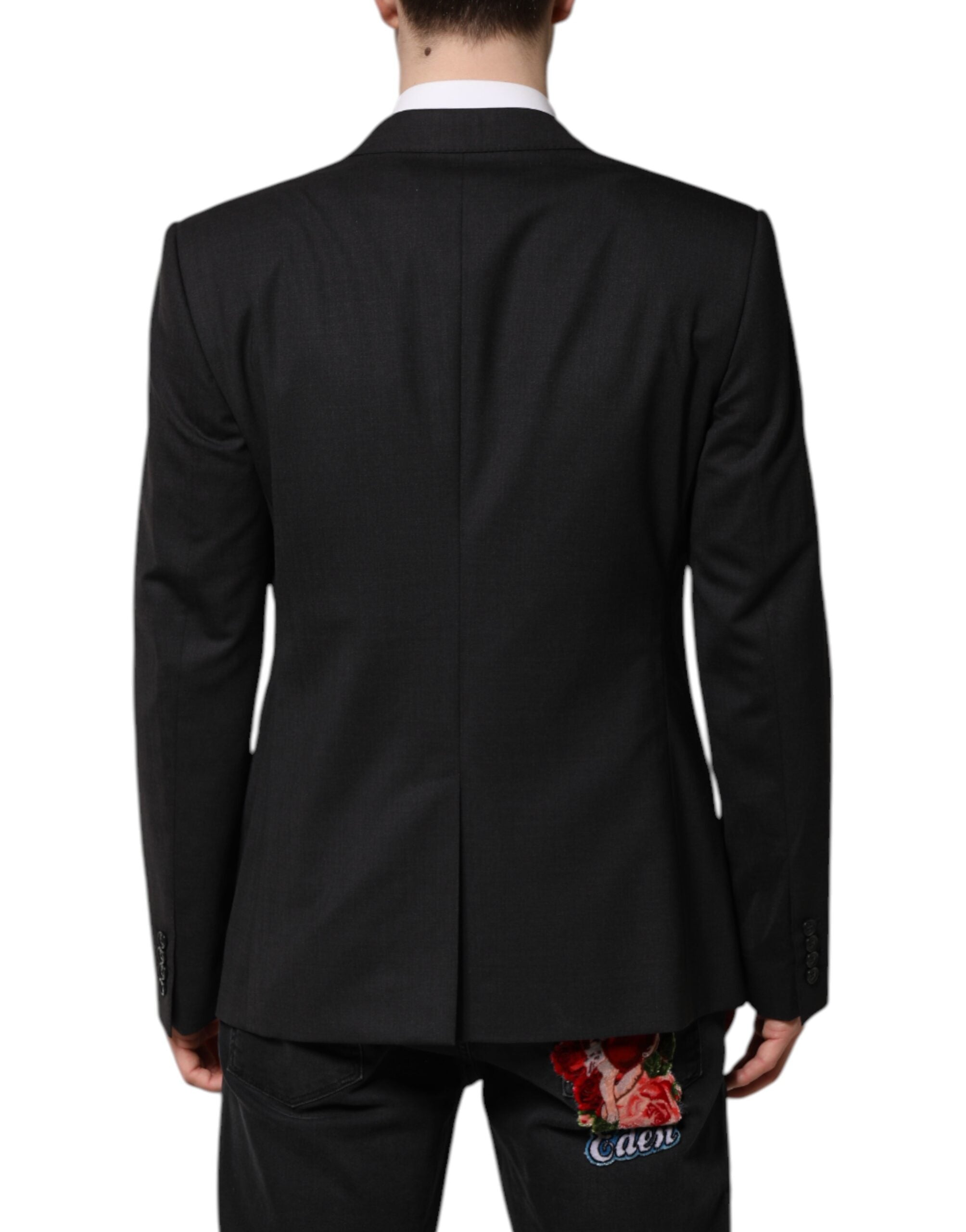Dolce & Gabbana Dark Gray MARTINI Single Breasted Jacket Dolce & Gabbana