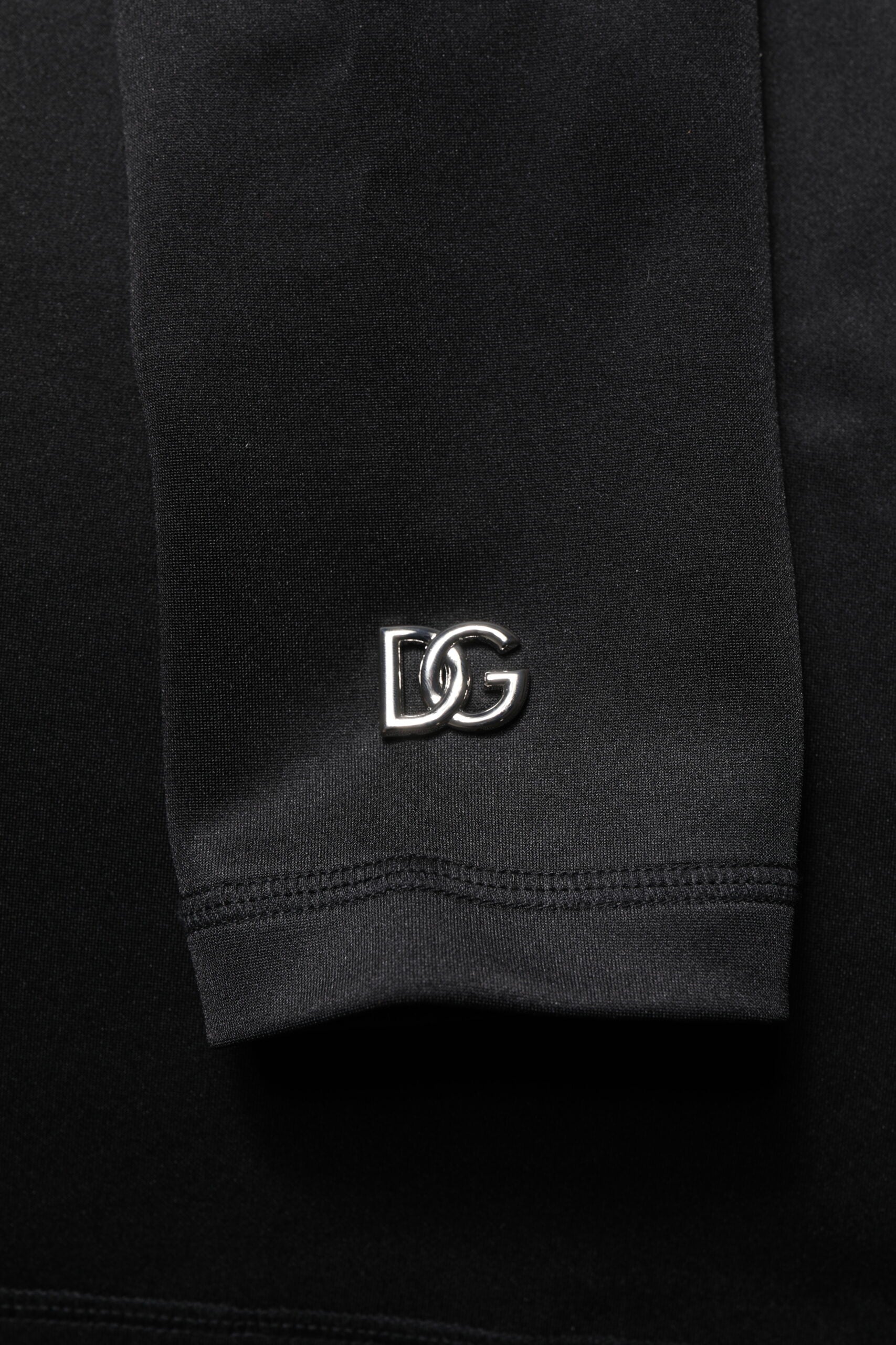 Dolce & Gabbana Black Polyester Turtleneck Pullover Sweater Dolce & Gabbana