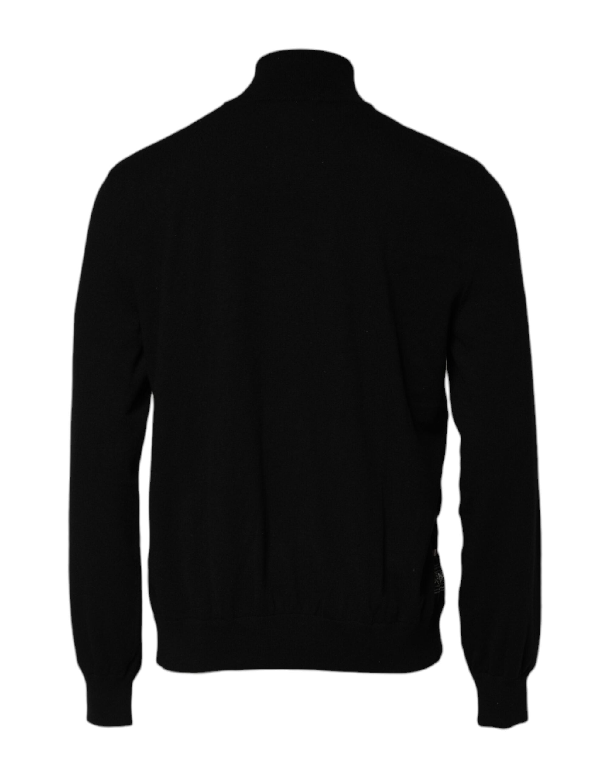 Dolce & Gabbana Black White Bandana Print Full Zip Sweater Dolce & Gabbana