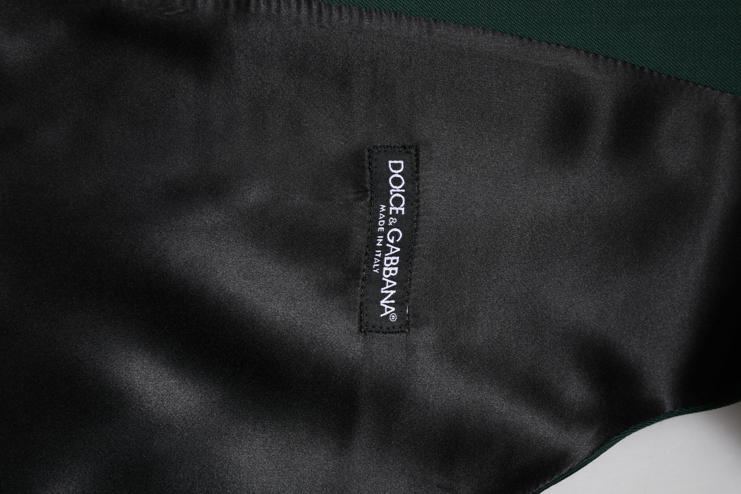 Dolce & Gabbana Green Wool Dress Formal Men Waistcoat Vest Dolce & Gabbana