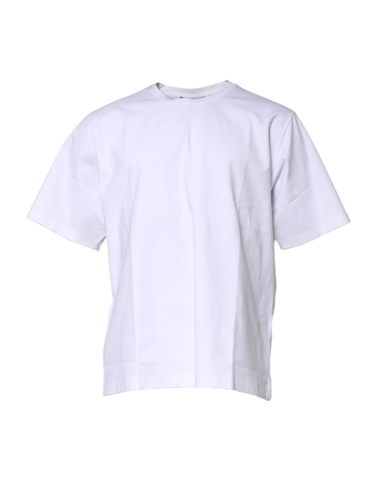 Dolce & Gabbana White Cotton Short Sleeves Crew Neck T-shirt