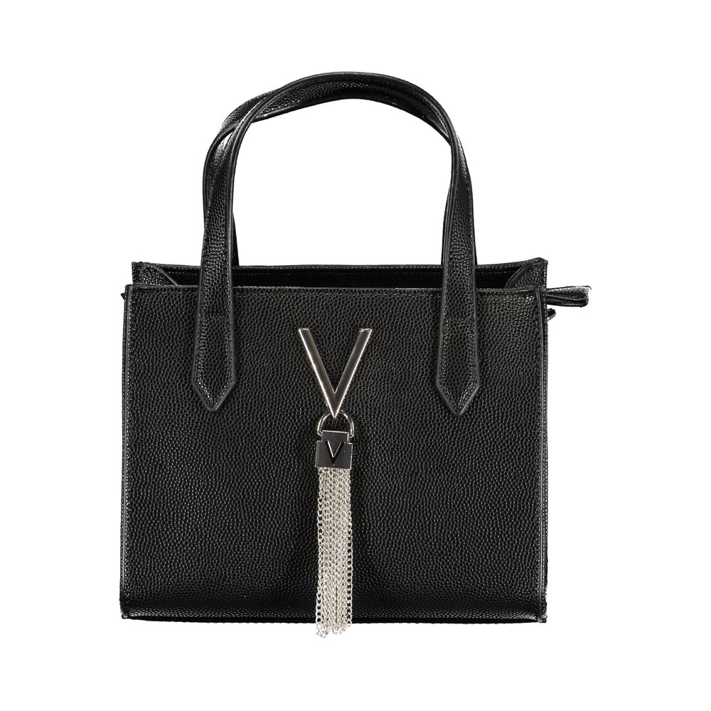 Mario Valentino Nero Polyurethane Women's Bag with Handles and Shoulder Strap Mario Valentino