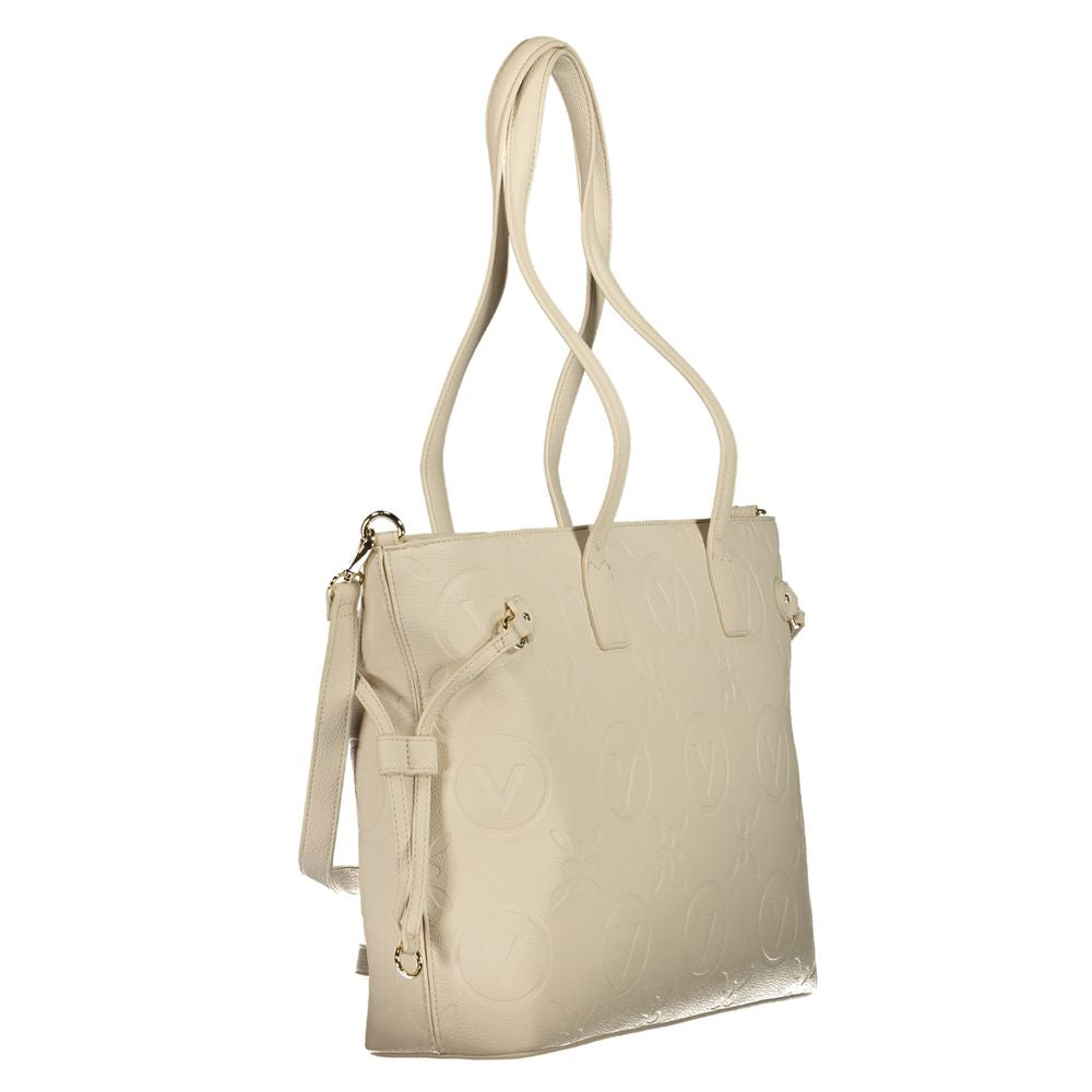 Mario Valentino Beige Polyurethane Women's Bag with Adjustable Straps Mario Valentino