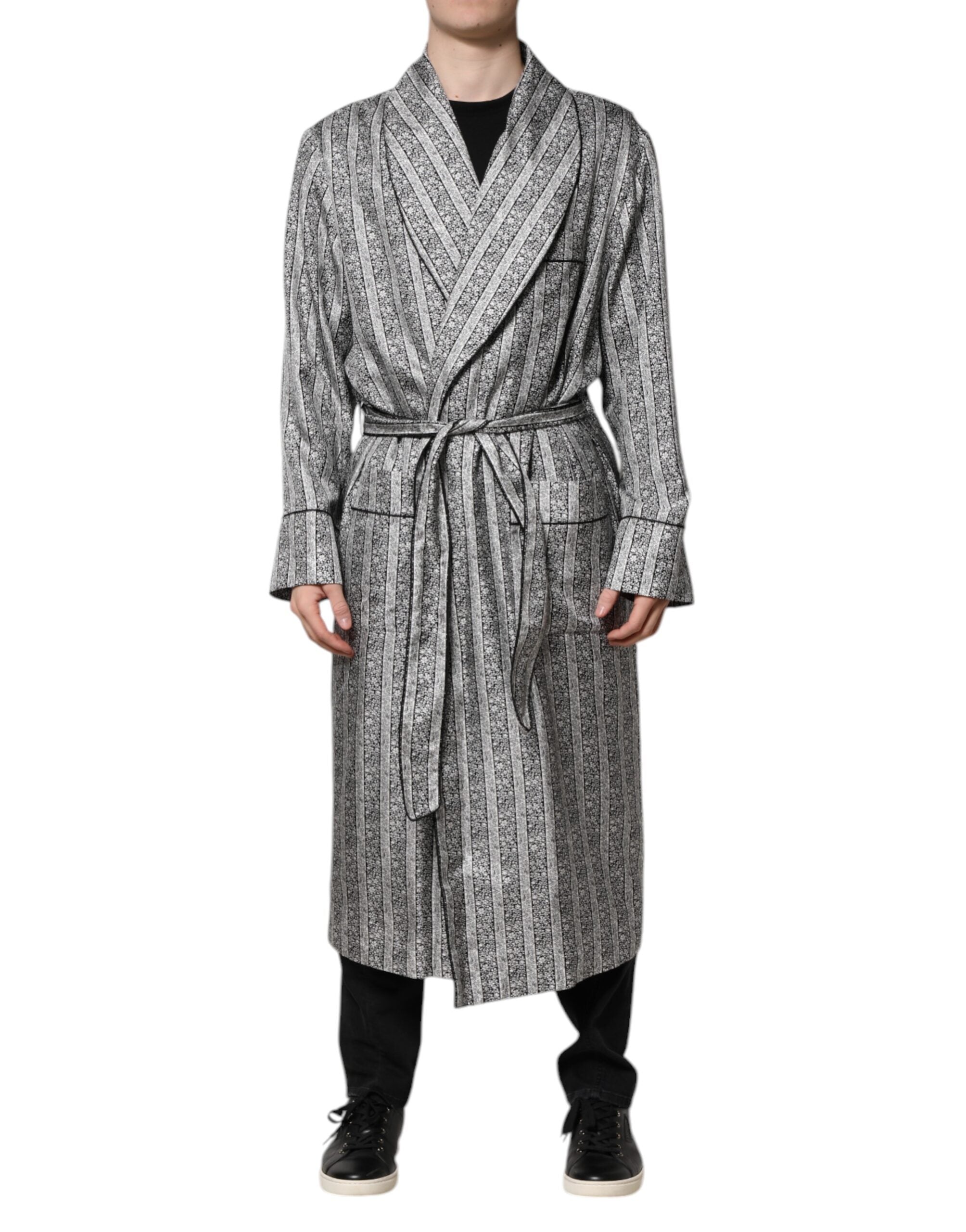 Dolce & Gabbana Multicolor Floral Robe Coat Wrap Jacket Dolce & Gabbana
