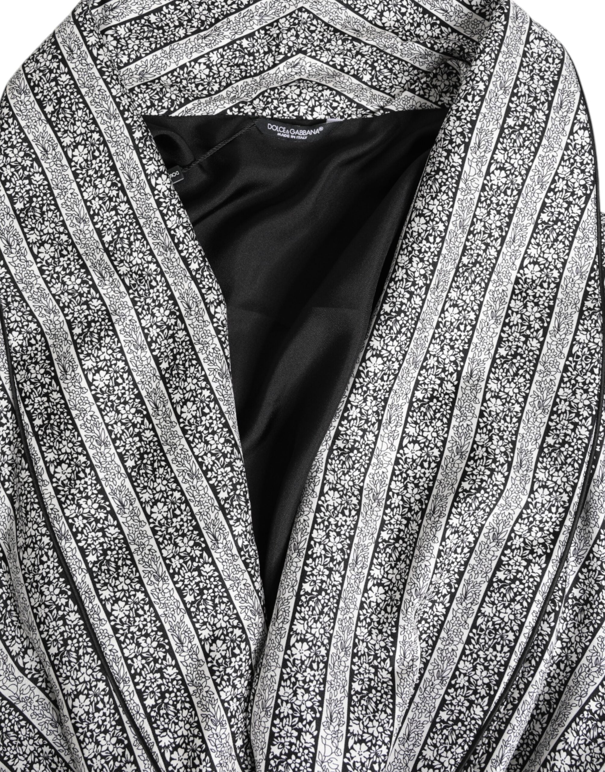 Dolce & Gabbana Multicolor Floral Robe Coat Wrap Jacket Dolce & Gabbana